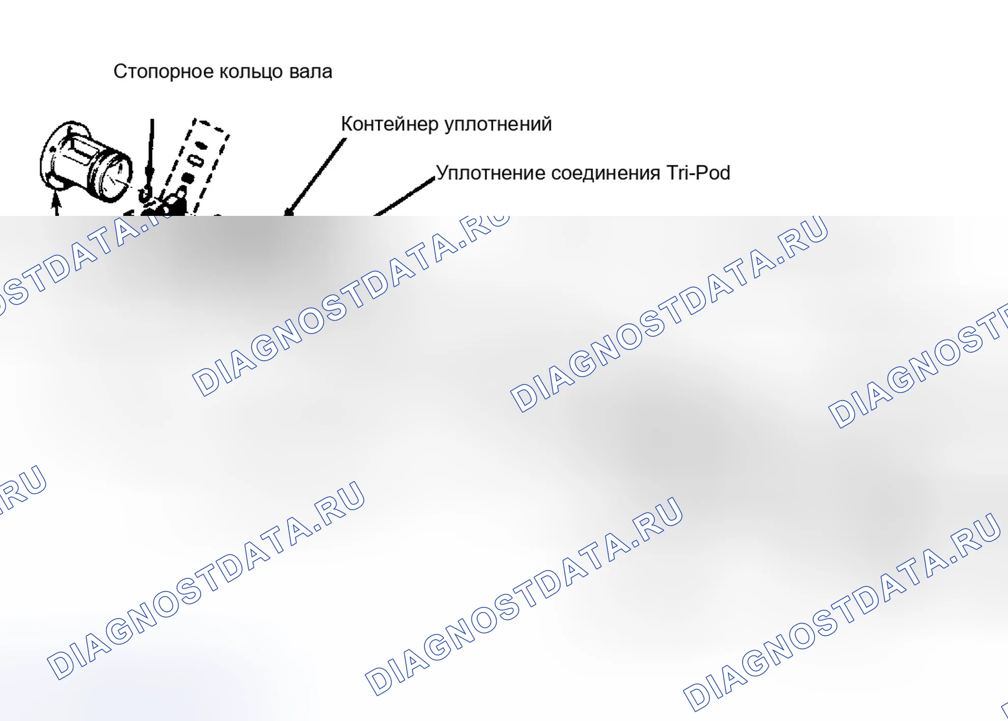 Рис. 1: ОПИСАНИЕ полуоси. GMC Cab & Chassis R2500 