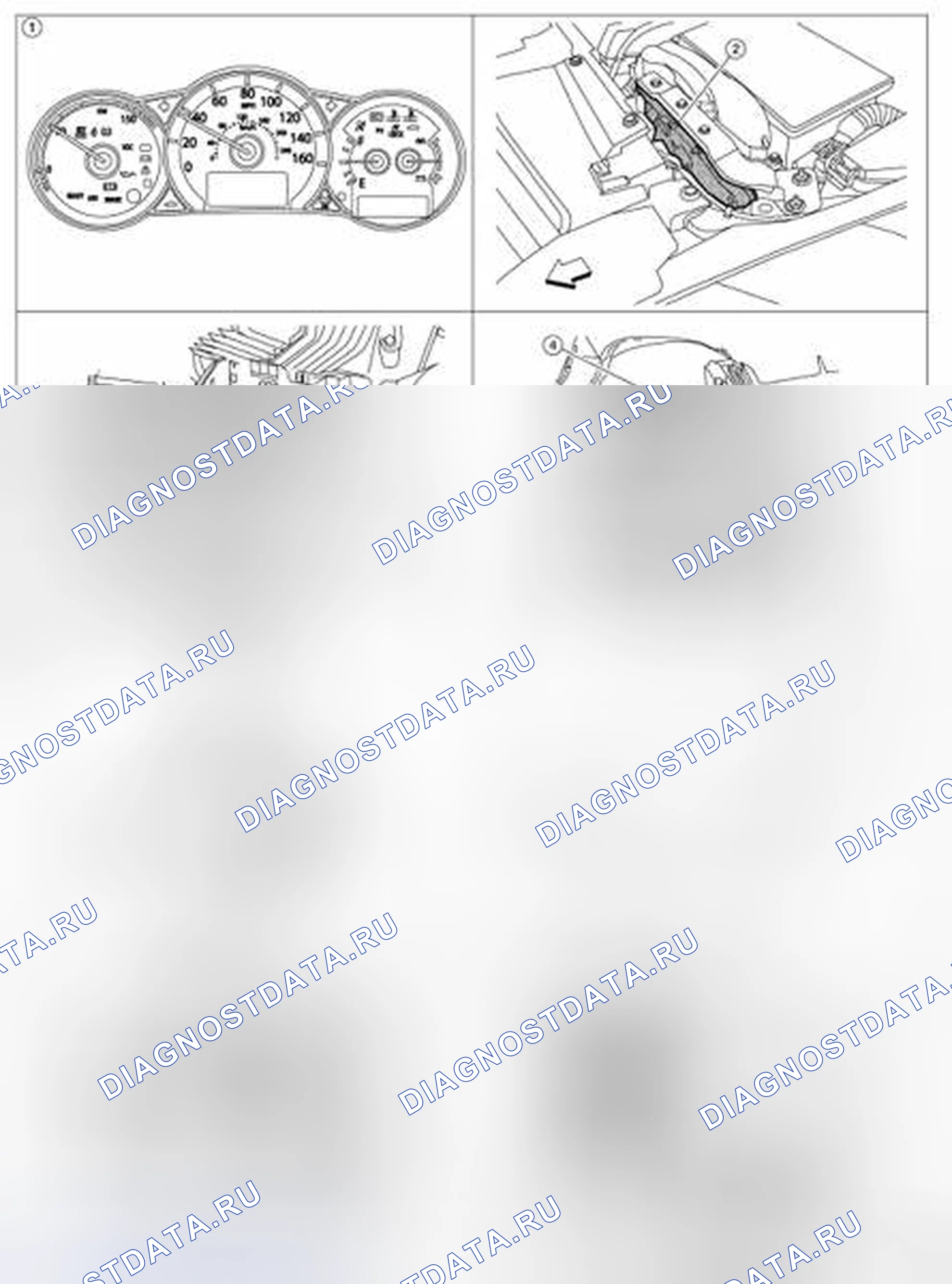 Рис. 115: СИСТЕМА РАСХОДОМЕРА: Расположение компонентов. Nissan Altima L32