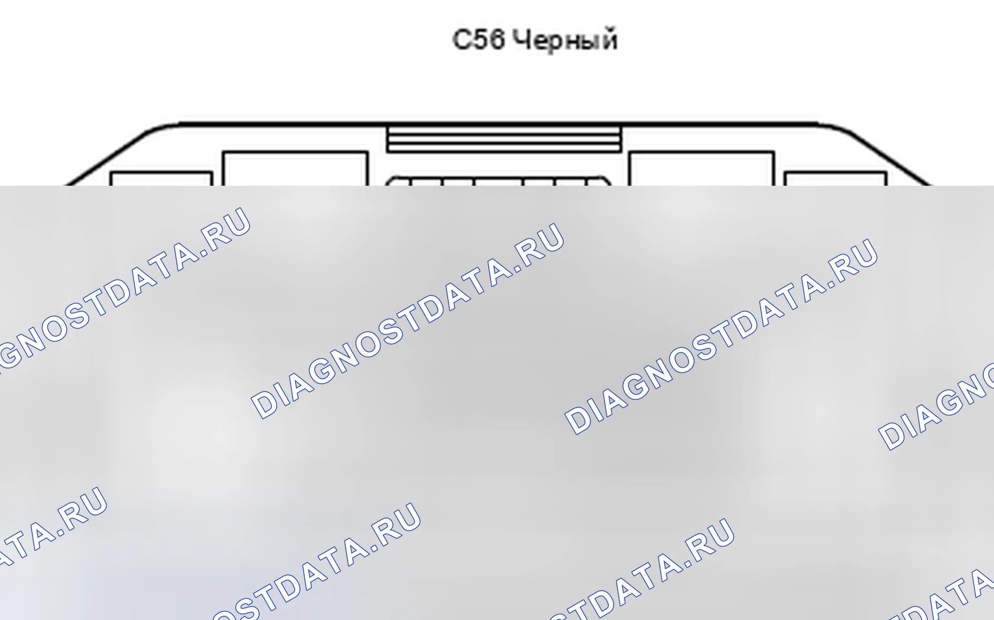 Рис. 1162: Вид с торца разъема ECU управления коробкой передач (C56). Toyota Camry XV40