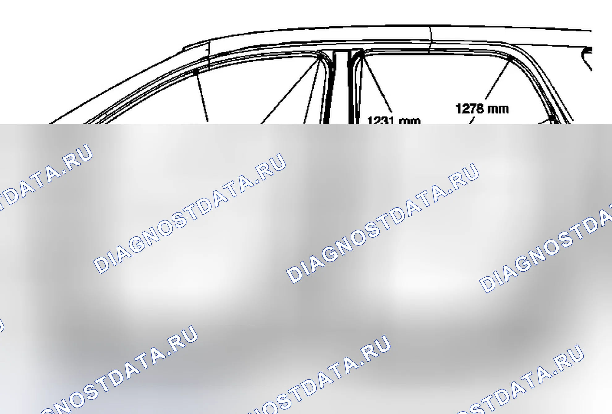 Рис. 73: Размеры отверстия со стороны корпуса. Chevrolet Traverse I