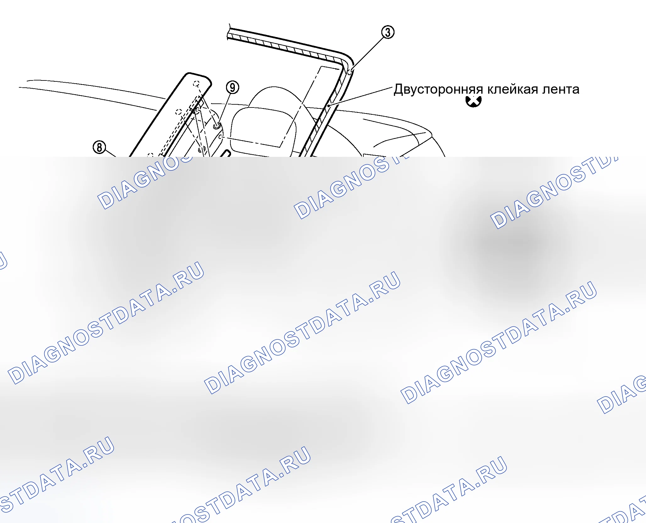 Рис. 18: Демонтаж и монтаж (для моделей Roadster). Honda Logo I