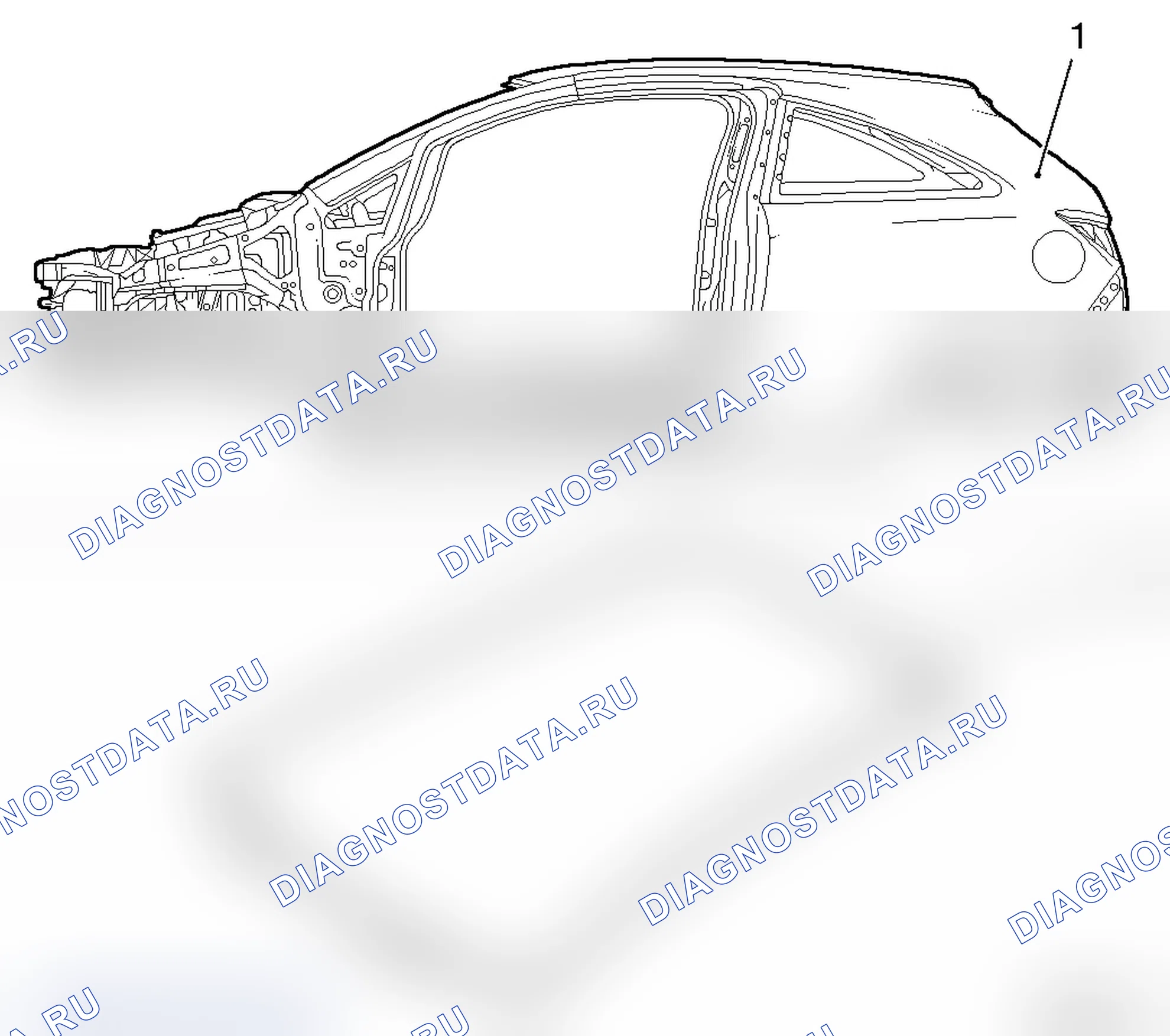 Участки наружного лакокрасочного покрытия (модель L 08). Opel Corsa D