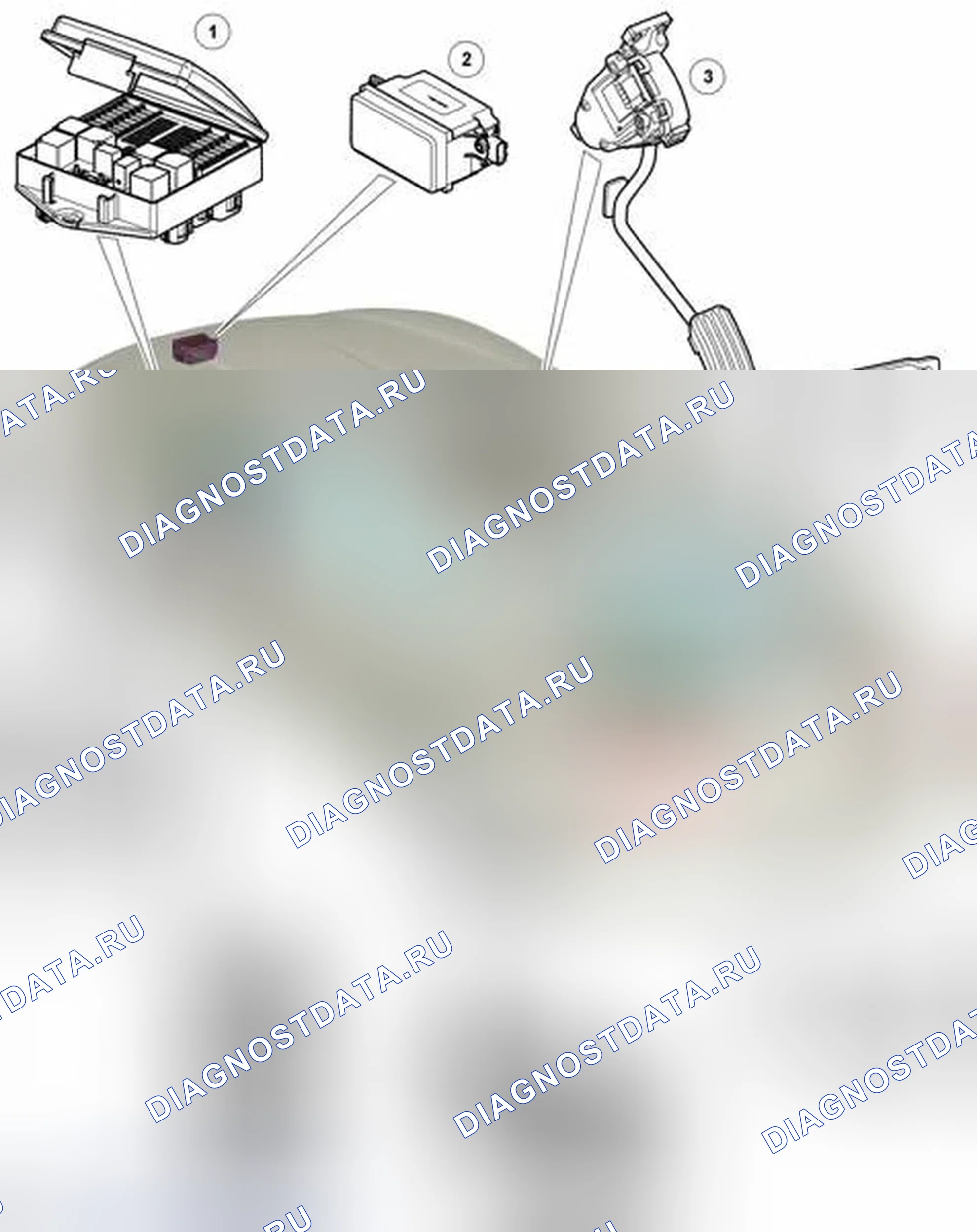 Рис. 2: СХЕМА РАСПОЛОЖЕНИЯ КОМПОНЕНТОВ 2 из 2. Jaguar XKR II