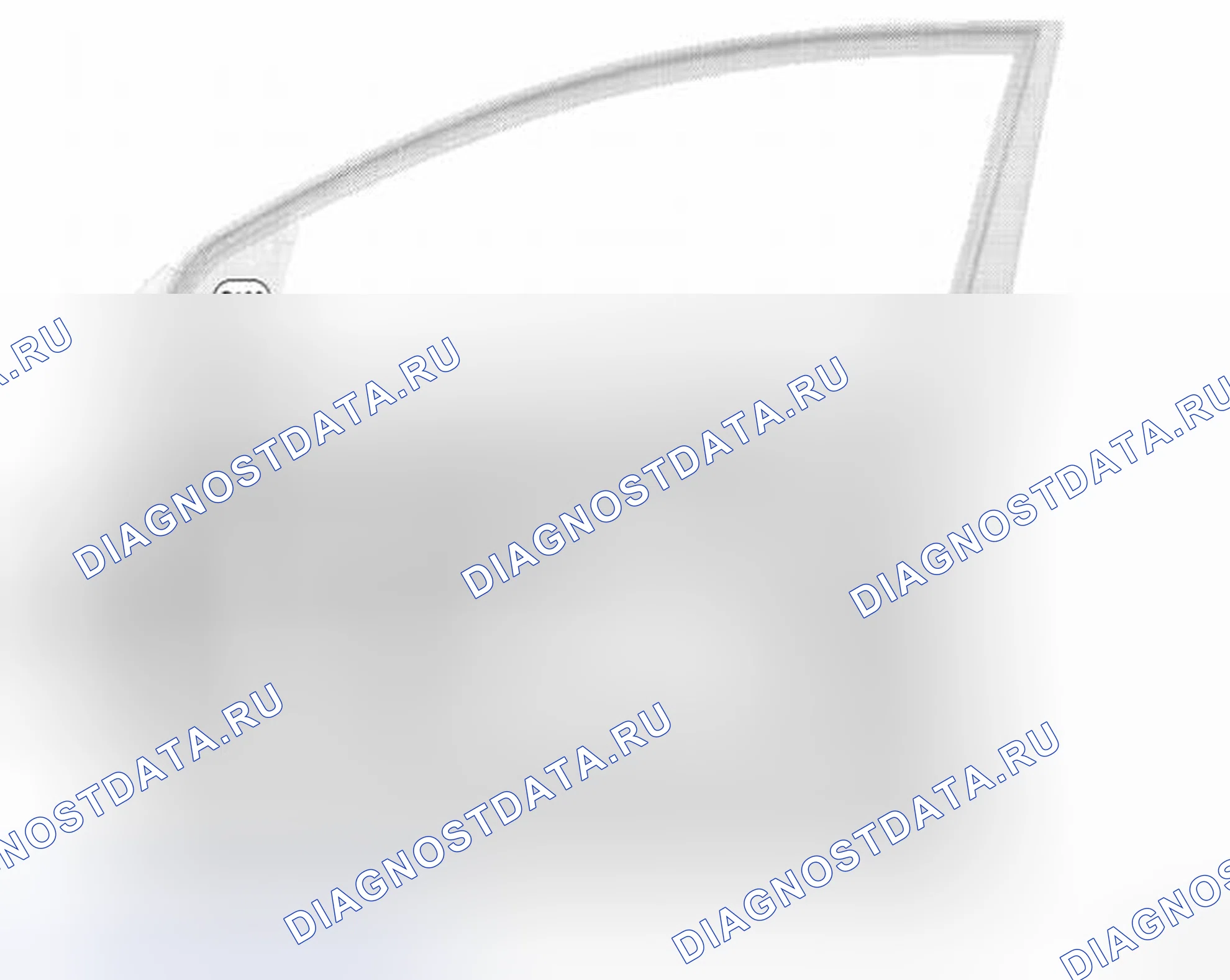 Рис. 37: Идентификация жгута передней двери Rh. Nissan Sentra B16