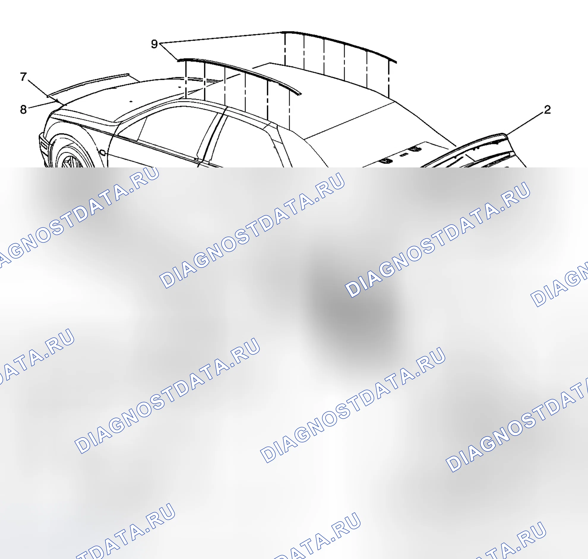 Рис. 4: Спойлер - замена капота, коромысла, соединения крыши. Cadillac STS I
