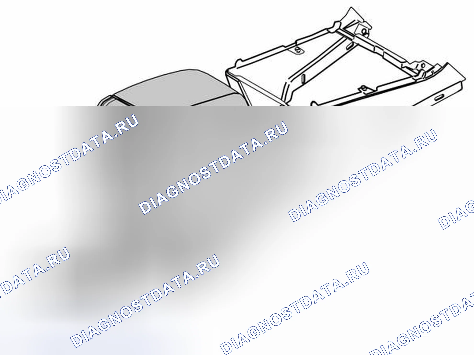 Рис. 56: УДАЛЕНИЕ ЦЕНТРАЛЬНОЙ КОНСОЛИ ТУННЕЛЯ. Volvo XC90 I