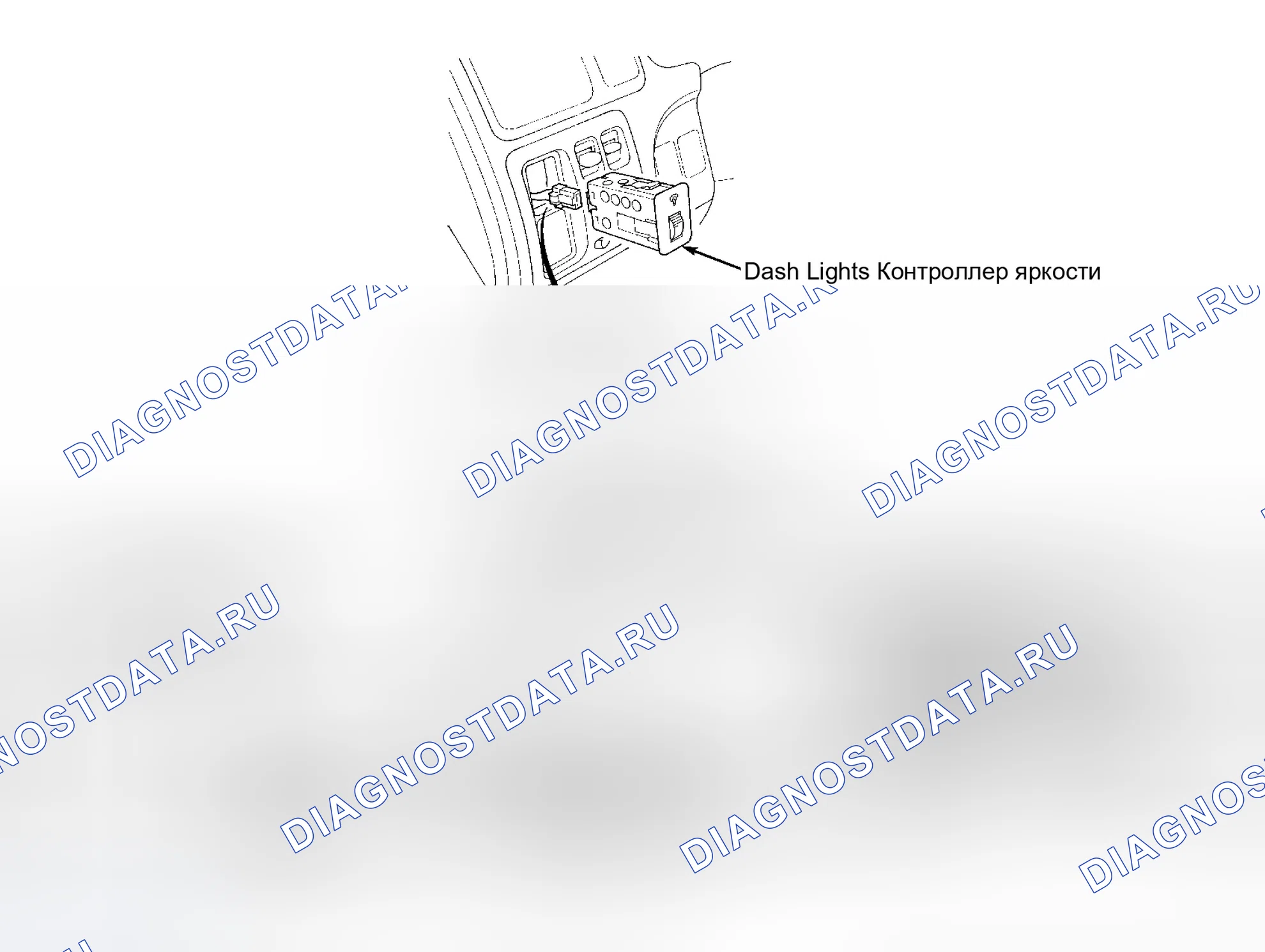Рис. 1: ВХОДНОЙ ТЕСТ КОНТРОЛЛЕРА ЯРКОСТИ DASH LIGHTS. Honda CR-V I рестайлинг
