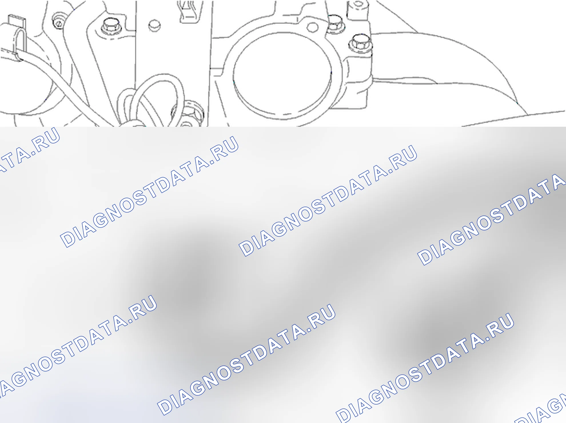 Рис. 59: Снятие шлангов отопителя с соединения двигателя. Volvo S40 I рестайлинг