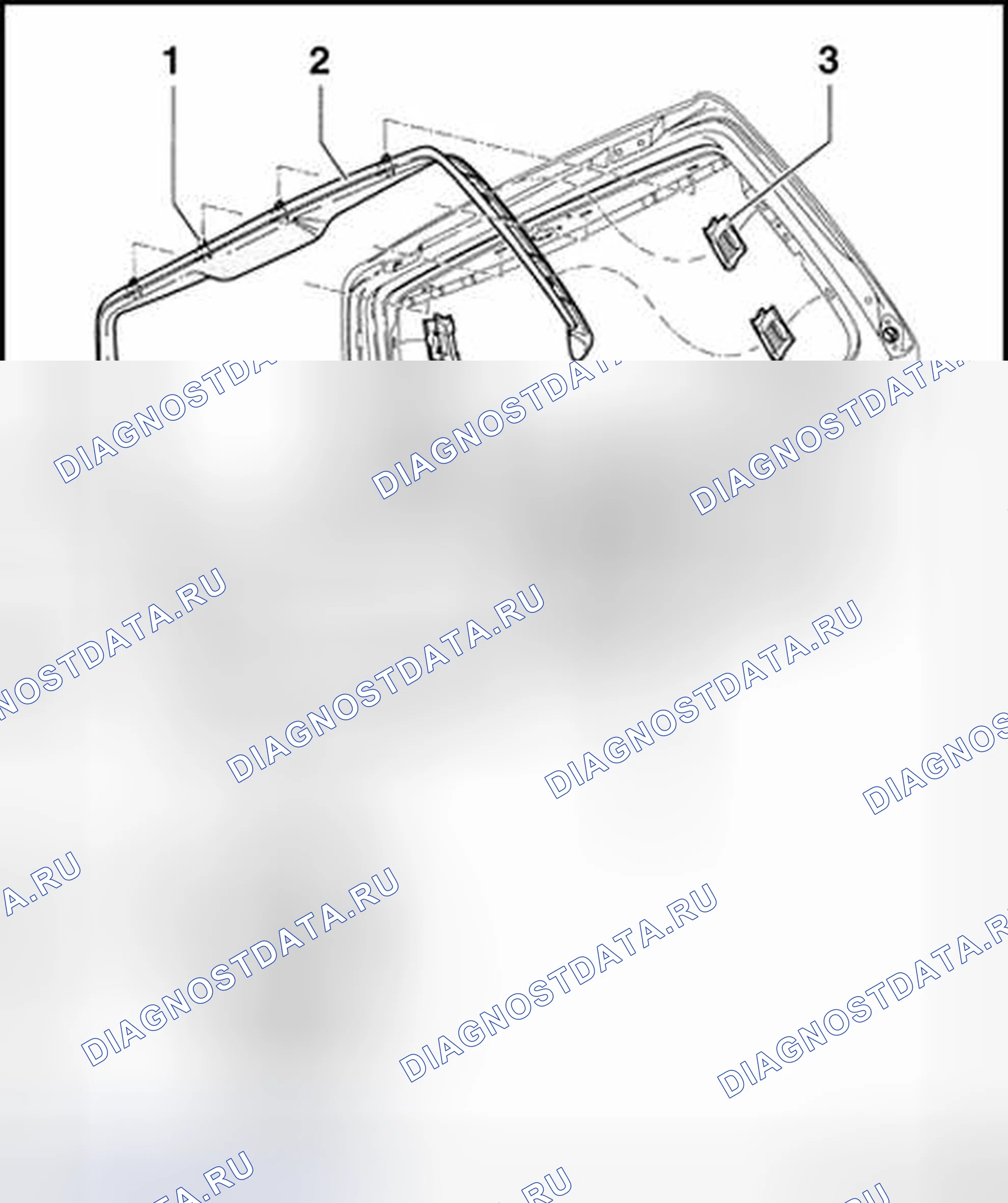Рис. 165: Отделка задней крышки, снятие и установка (вагон) 09.00. Volkswagen Passat B5