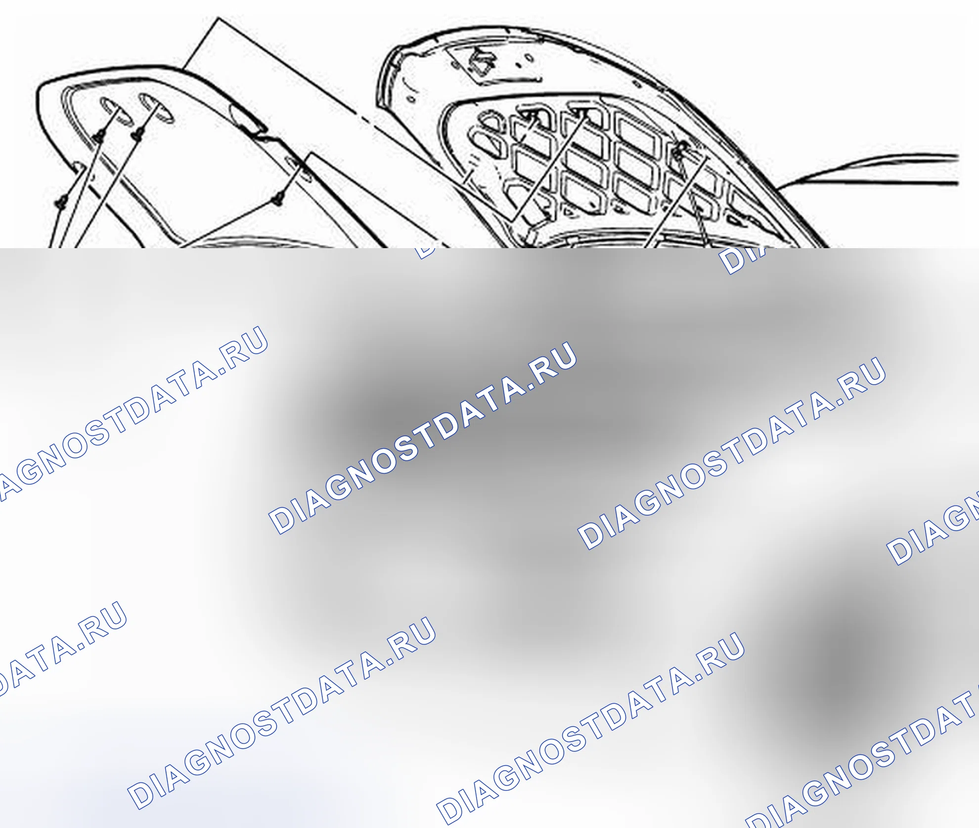Рис. 16: Замена изолятора капота. Kia Optima I