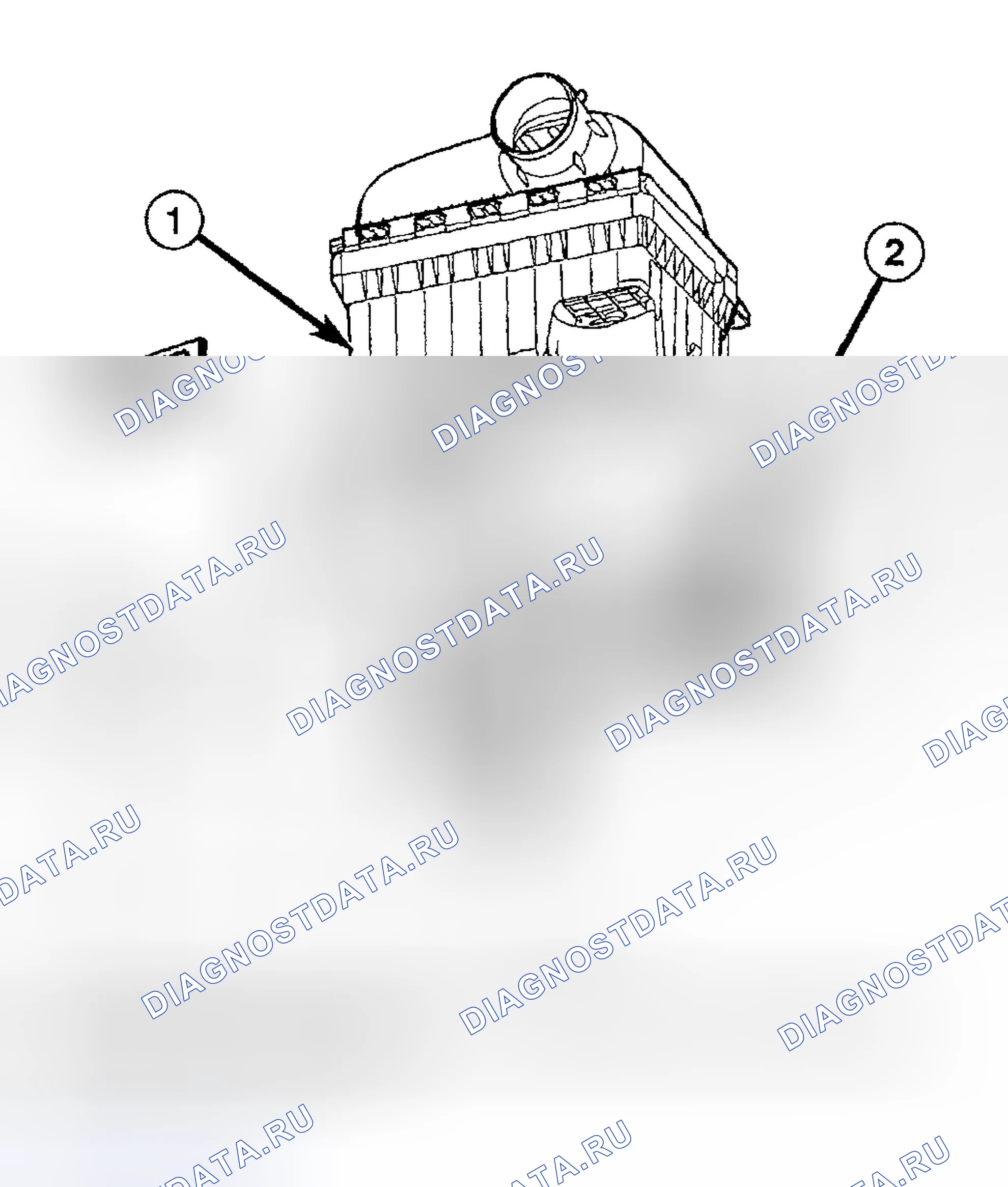 Рис. 376: Корпус в сборе. Dodge Pickup R1500 
