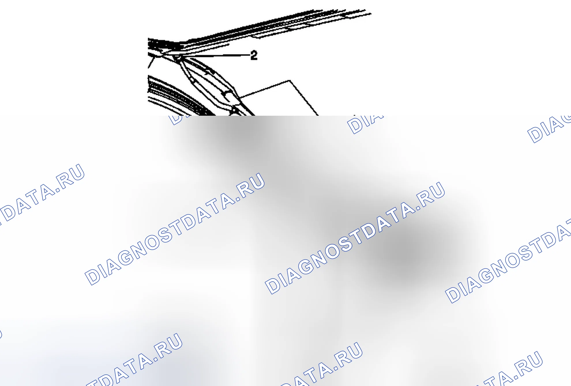 Рис. 3: Замена переднего дренажного шланга в люке. Chevrolet Equinox II