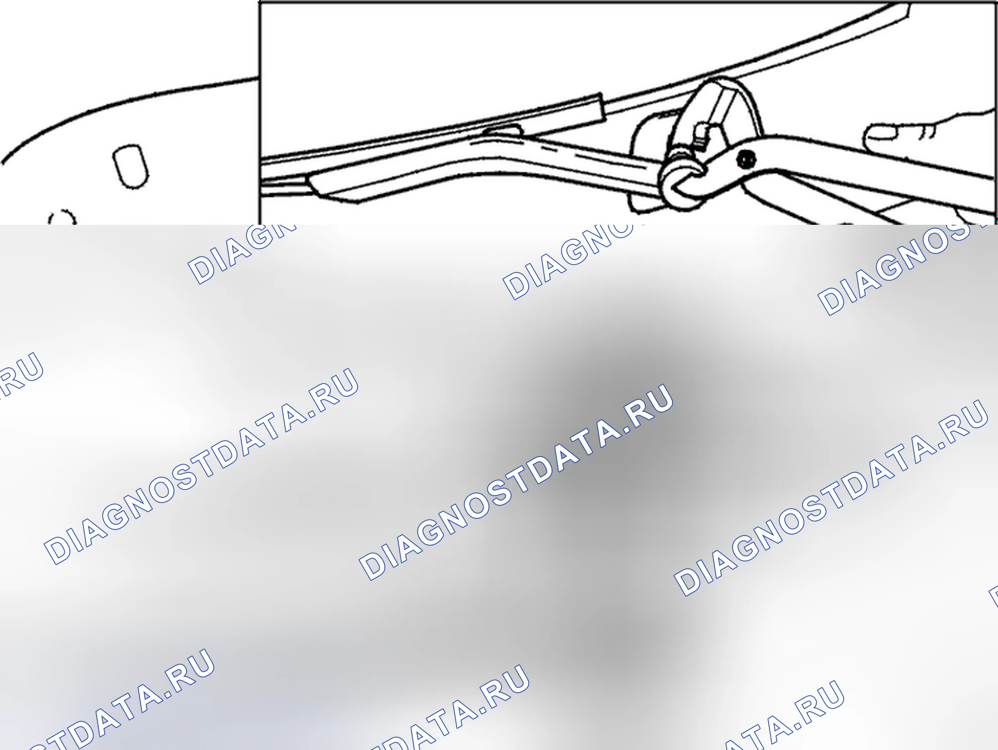 Рис. 238: Снять двигатель стеклоочистителя фары. Volvo S40 I рестайлинг