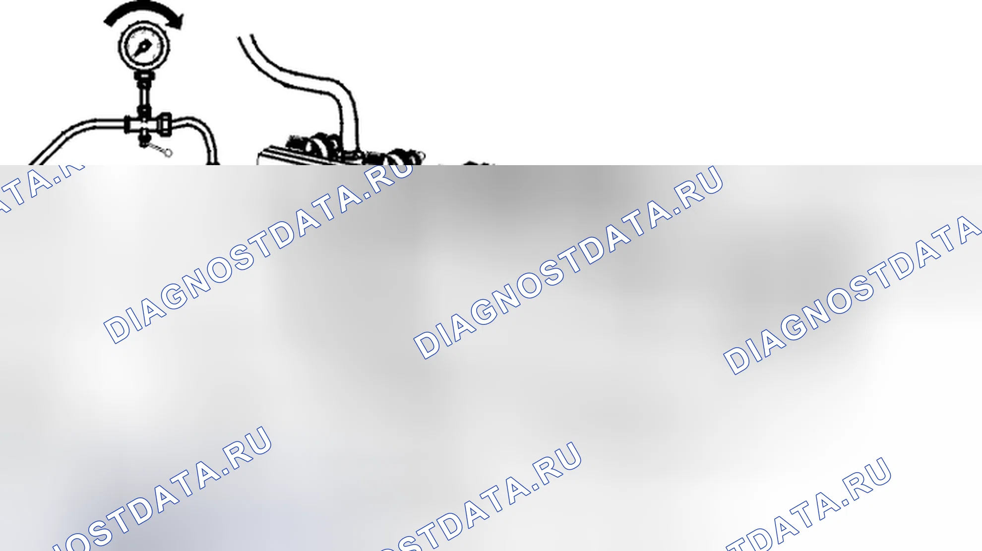 Рис. 346: Проверка регулятора давления, повышение давления. Volvo C70 I