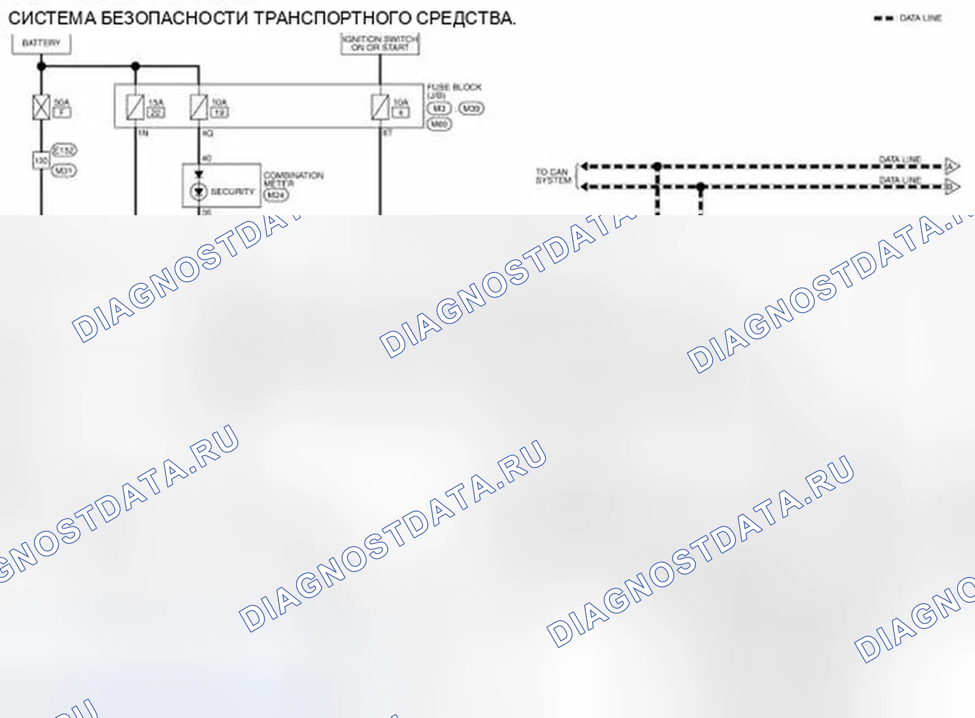 Рис. 32: Система безопасности транспортного средства - Схема соединений (1 из 2). Infiniti QX56 I рестайлинг