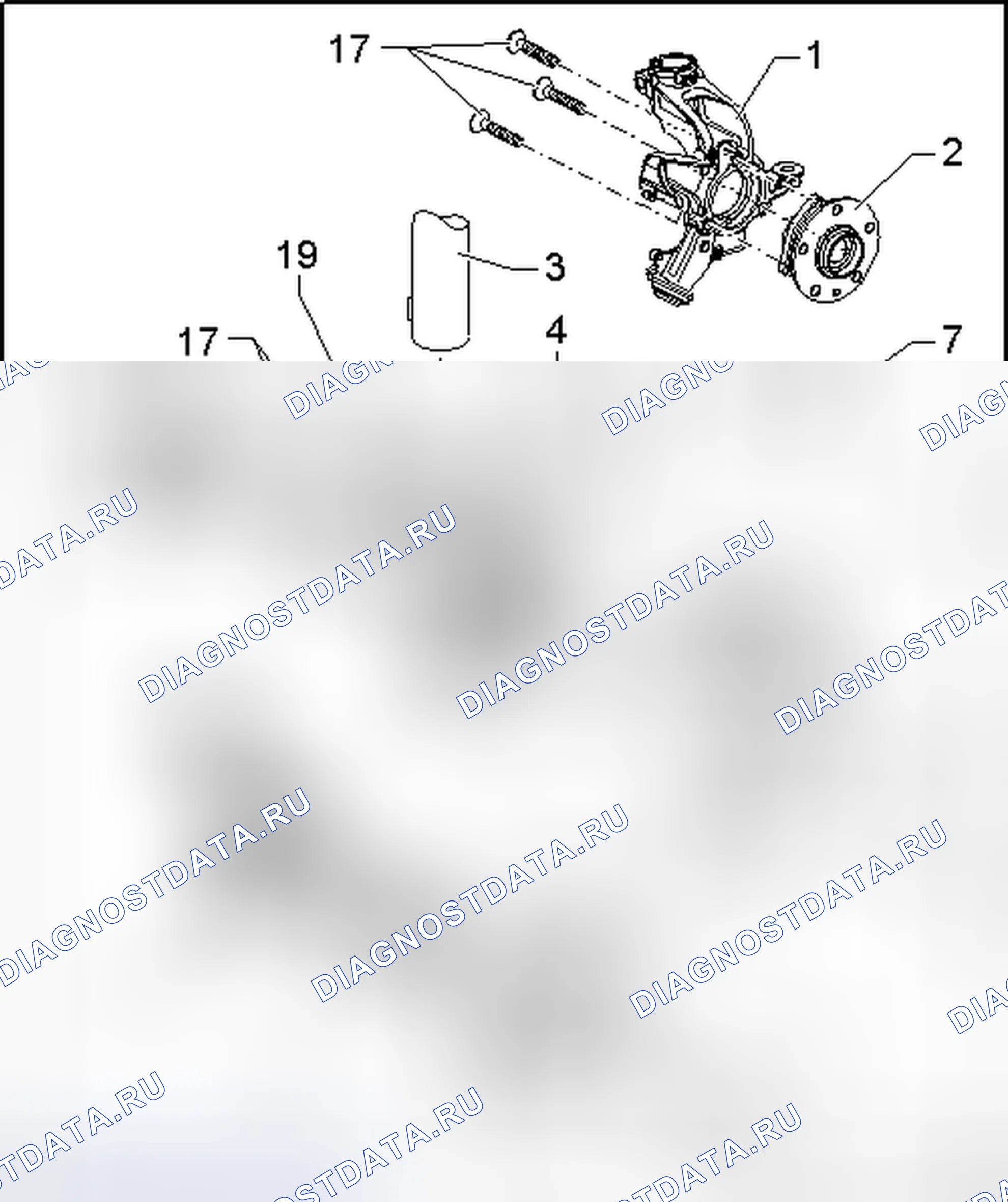 Рис. 6: ОБЗОР ПОДШИПНИКОВОГО УЗЛА КОЛЕСА. Volkswagen Golf Mk7