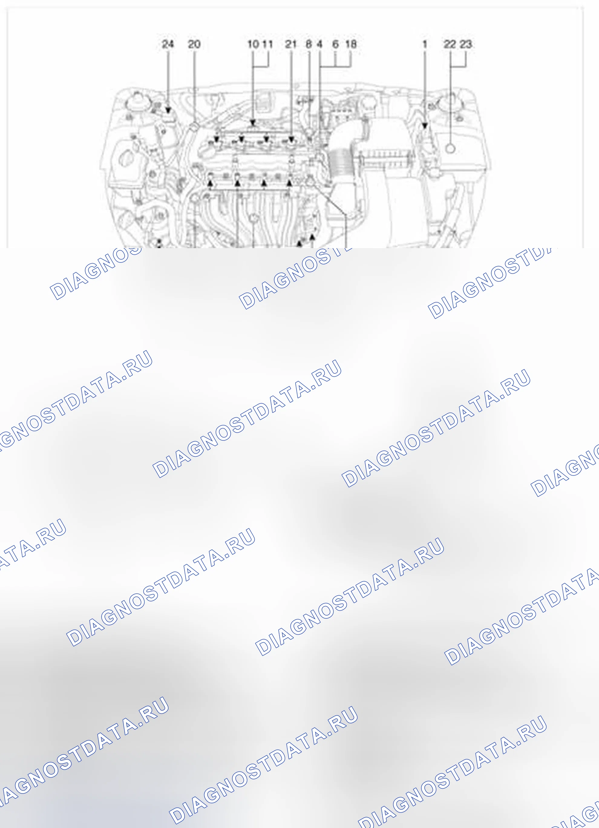 Рис. 70: РАСПОЛОЖЕНИЕ КОМПОНЕНТОВ. Hyundai Sonata VI