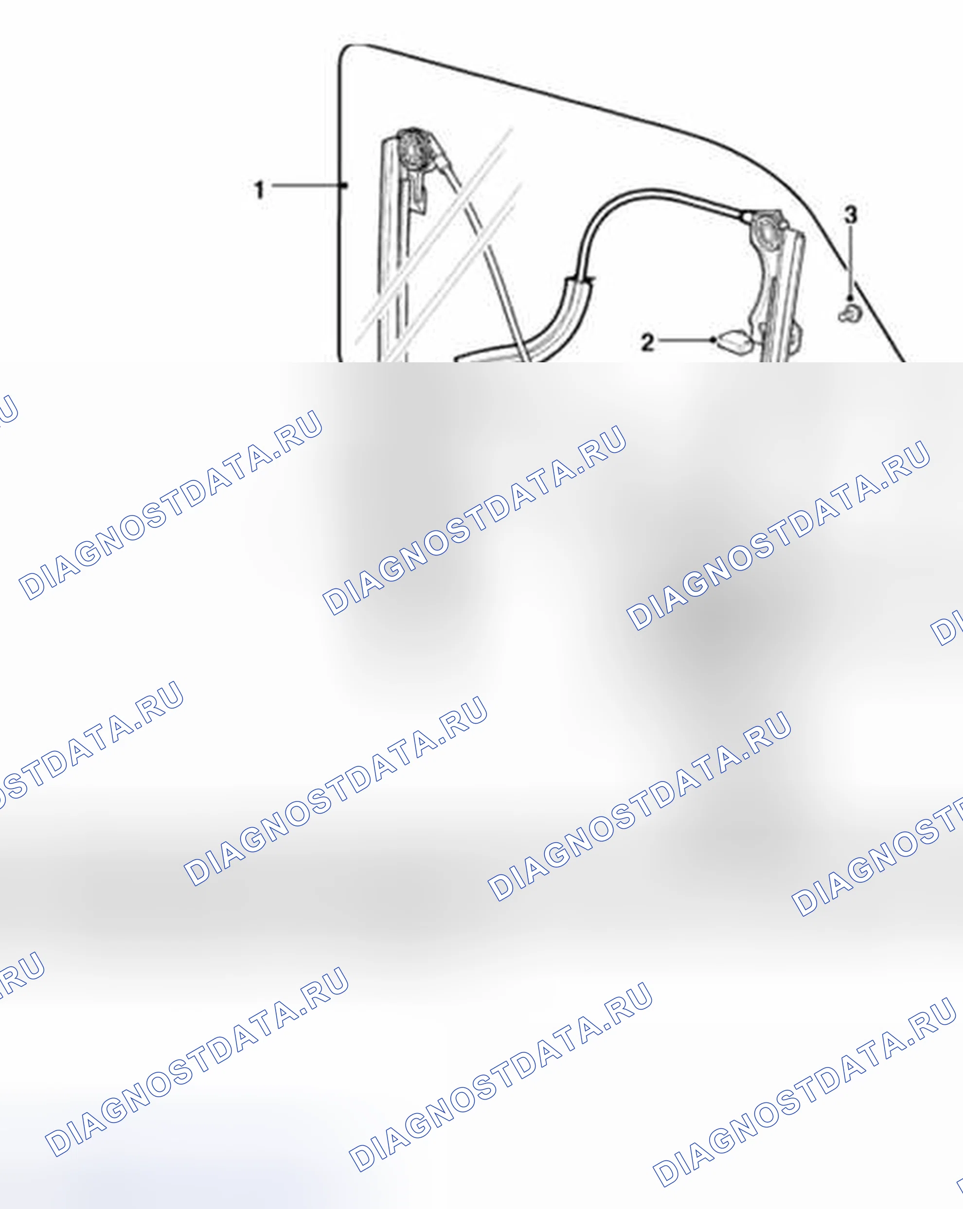Рис. 20: ОКНА ПЕРЕДНЕЙ ДВЕРИ. Land Rover Freelander L314
