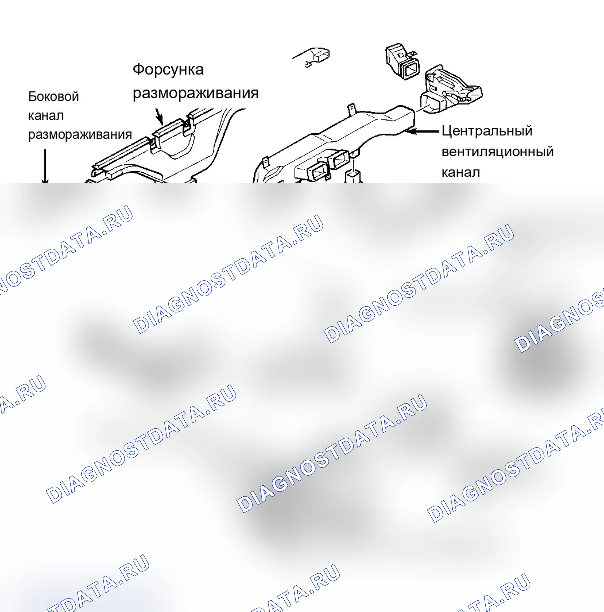 Рис. 1: ОПИСАНИЕ отопителя. Isuzu Amigo I