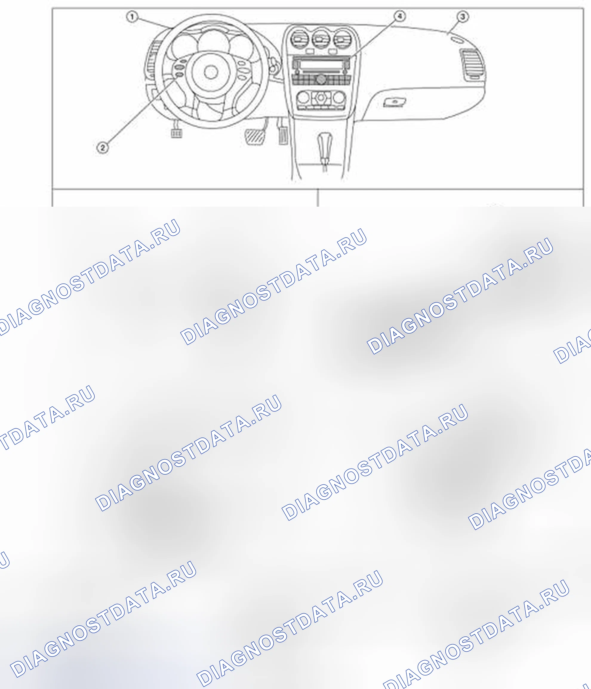 Рис. 324: Расположение компонентов. Nissan Altima L33