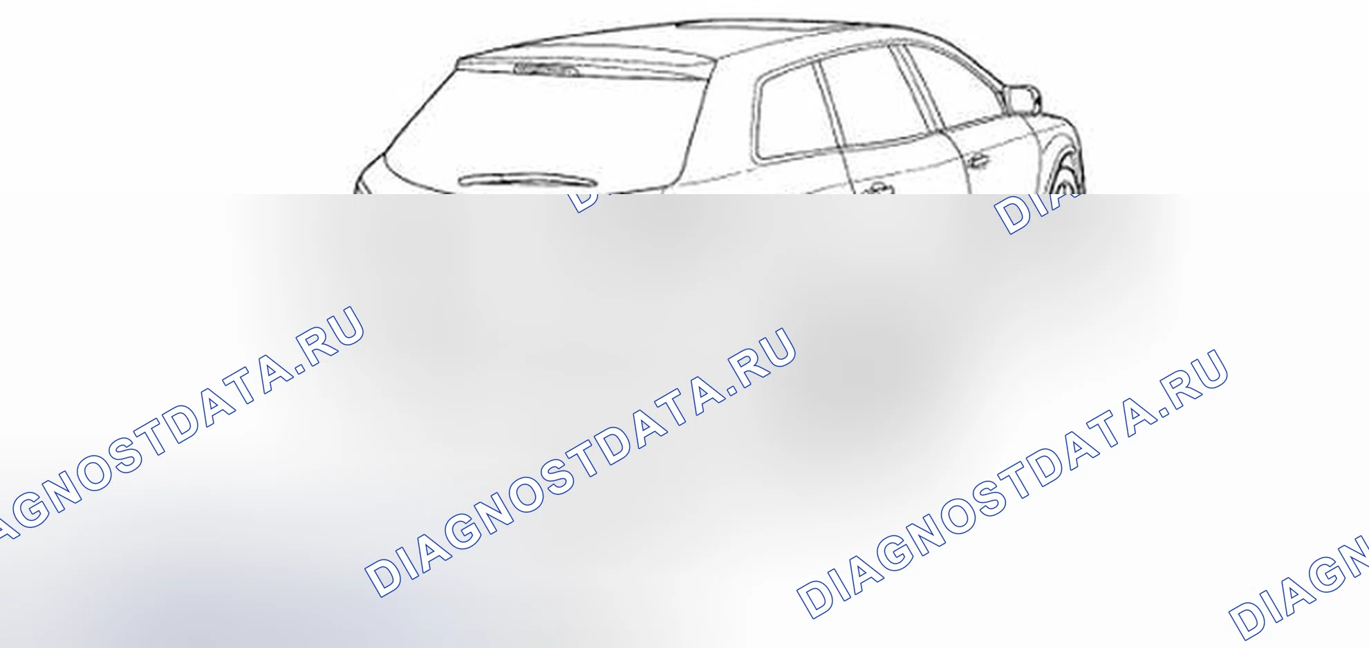 Рис. 7: Монитор заднего вида. Mazda CX-9 I