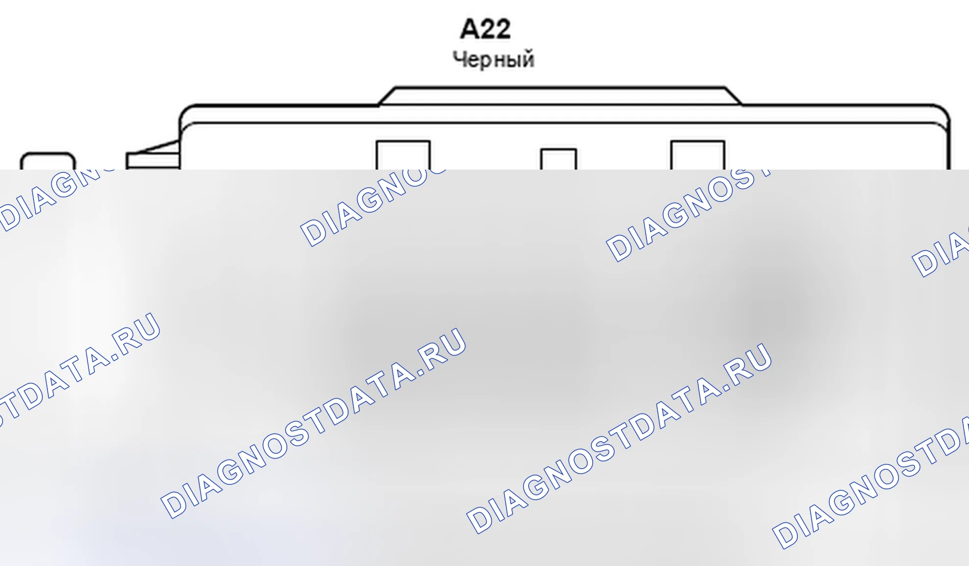 Рис. 499: Вид с торца разъема блок управления двигателем (A22). Lexus ES XV60