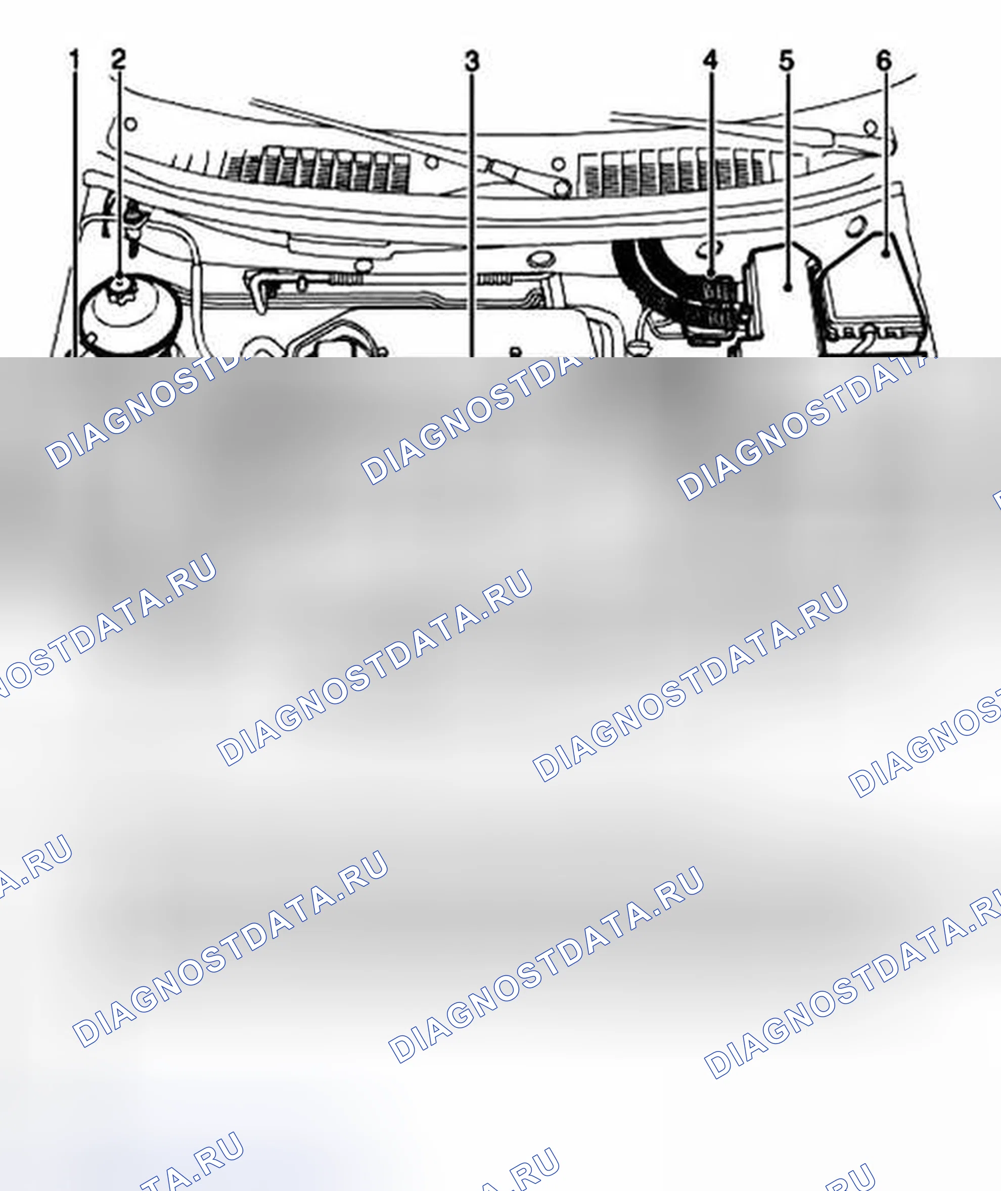 Рис. 1: TD4 - ДИЗЕЛЬНЫЙ ДВИГАТЕЛЬ - ВИД ПОД КРЫШКОЙ. Land Rover Freelander L314