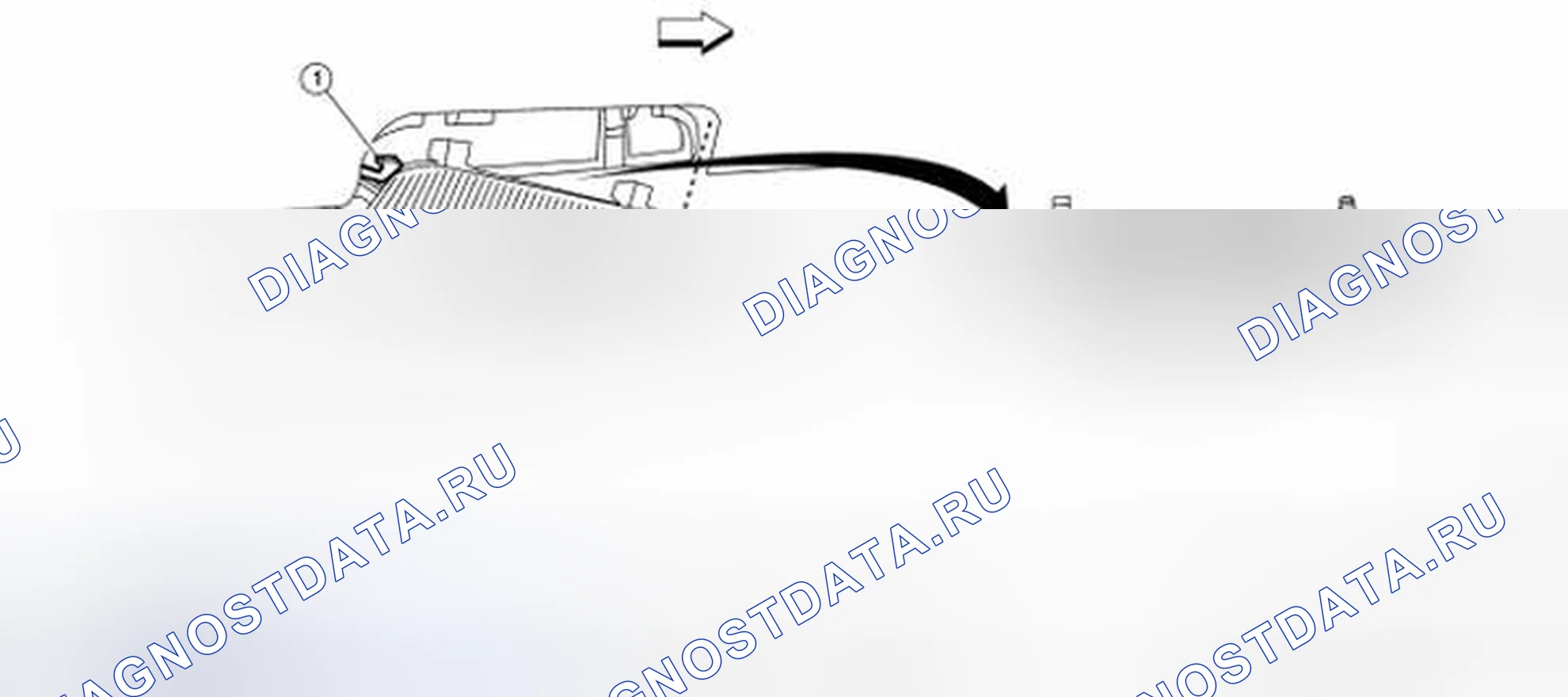 Рис. 31: Идентификация компонентов ступенчатой лампы. Nissan Altima L32
