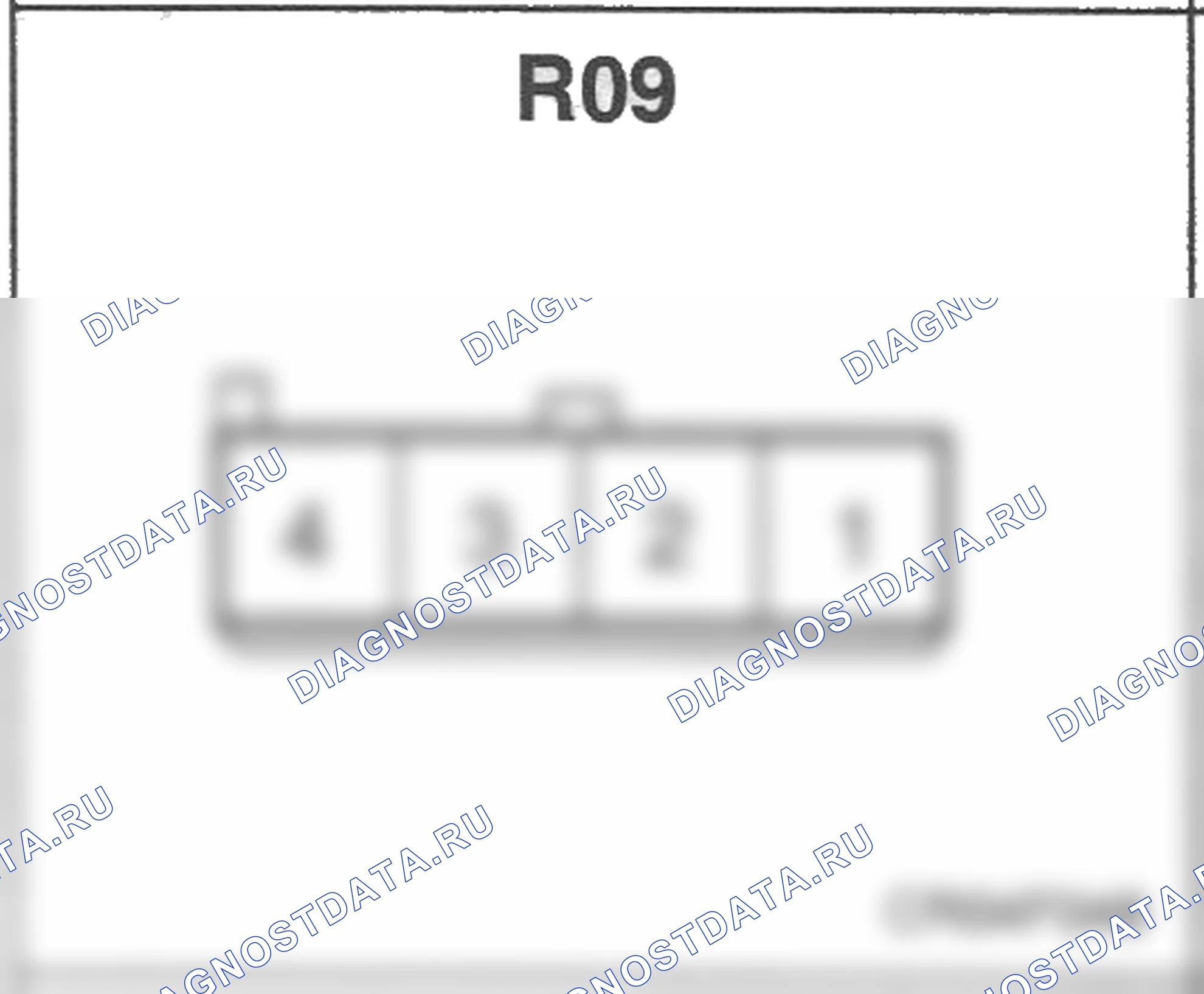 Распиновка разъёма R09 — заднего жгута. Hyundai H-1 A1