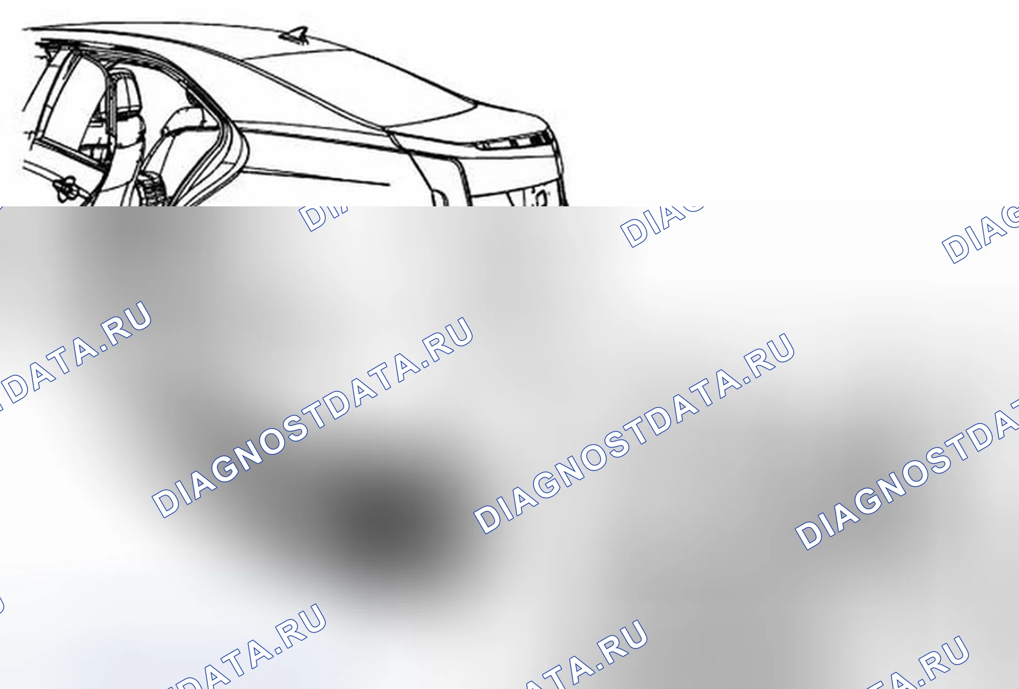 Рис. 17: Замена заднего датчика бокового удара подушки безопасности. Cadillac ATS I