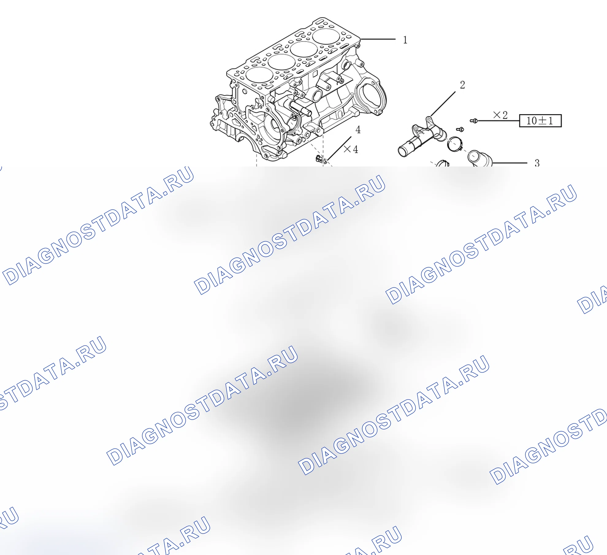 Схема расположения блока цилиндров — Haval H5. Haval H5 II