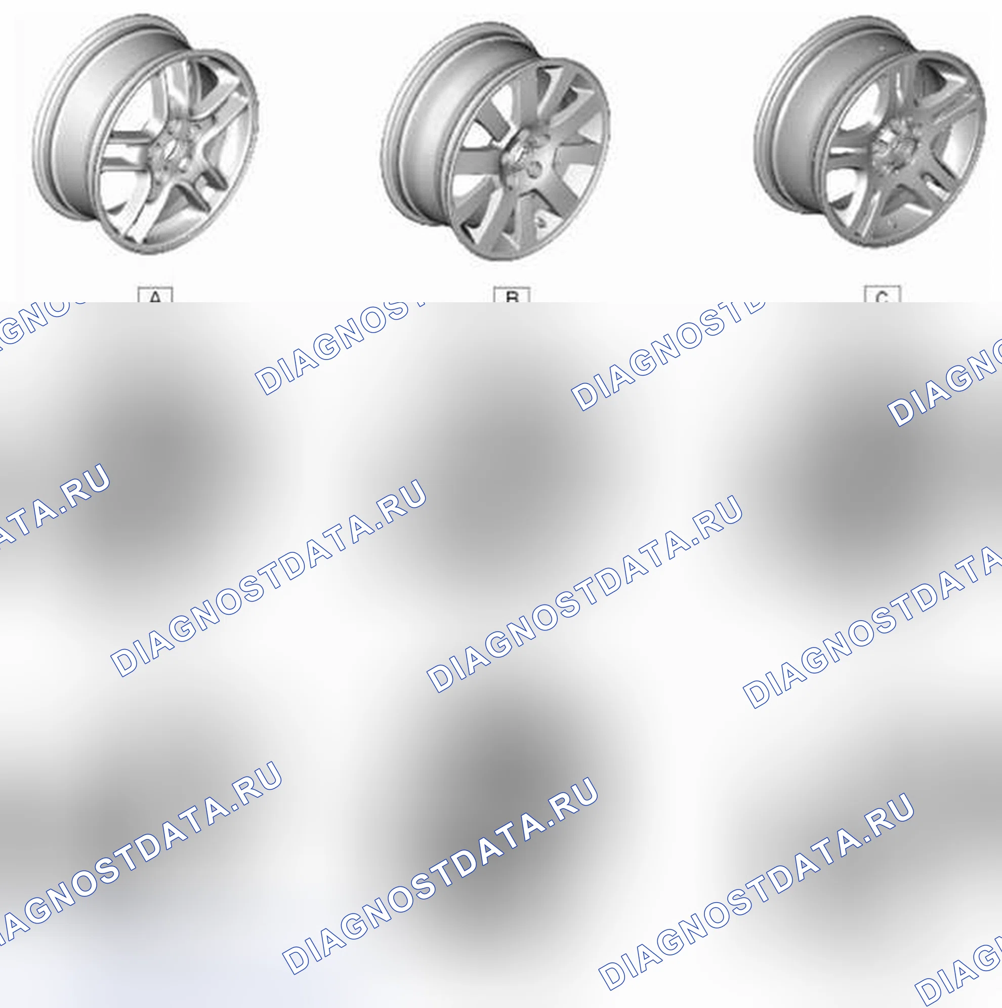 Рис. 2: КОЛЕСА (ДО 2009 МОЙ). Land Rover Range Rover Sport I