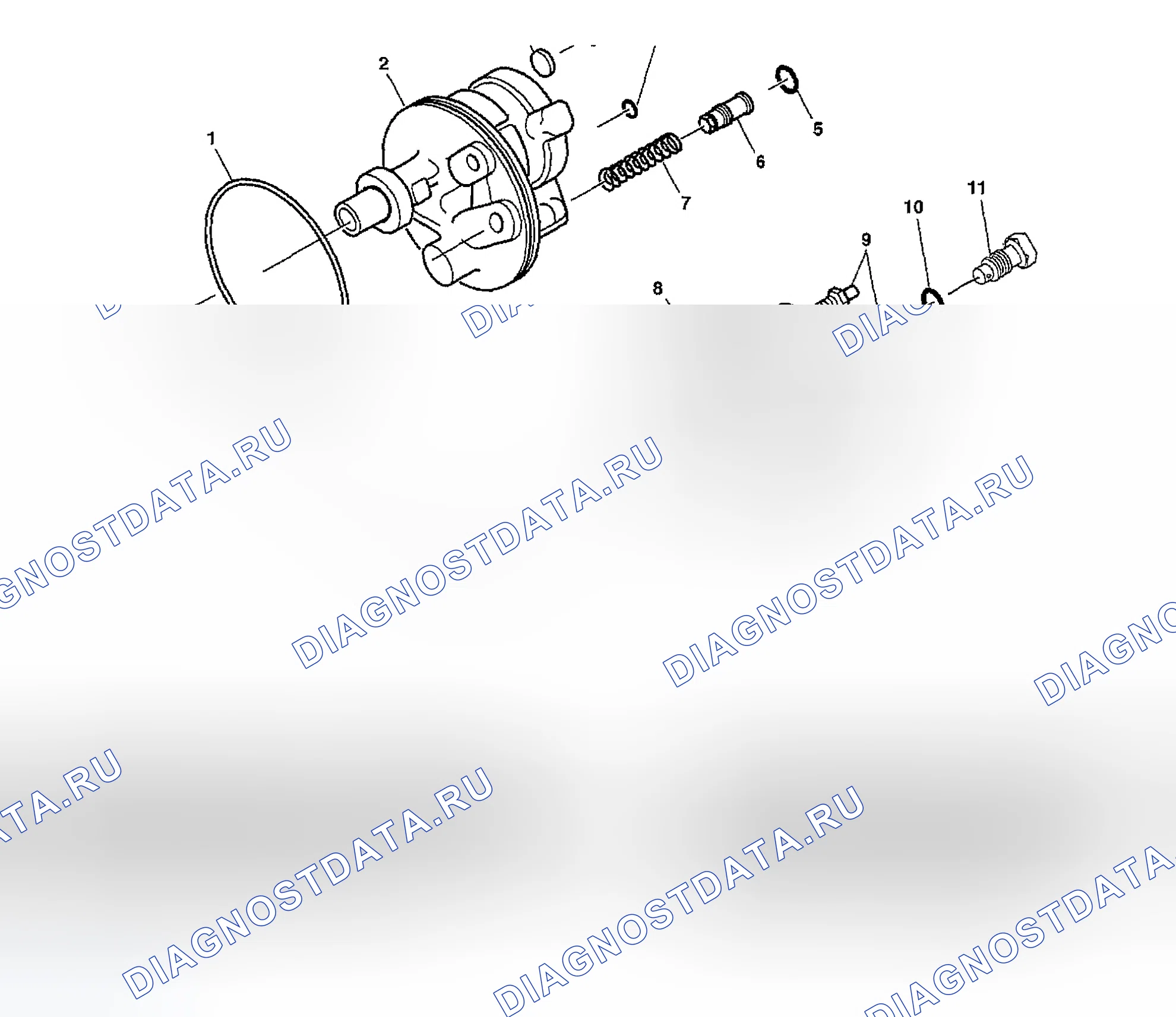 Рис. 4: Насос ГУР в разобранном виде. GMC Savana Special G3500 
