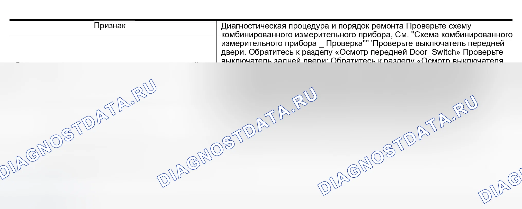 Рис. 62: Диагностика неисправности дверной предупредительной лампы. Infiniti Q45 III
