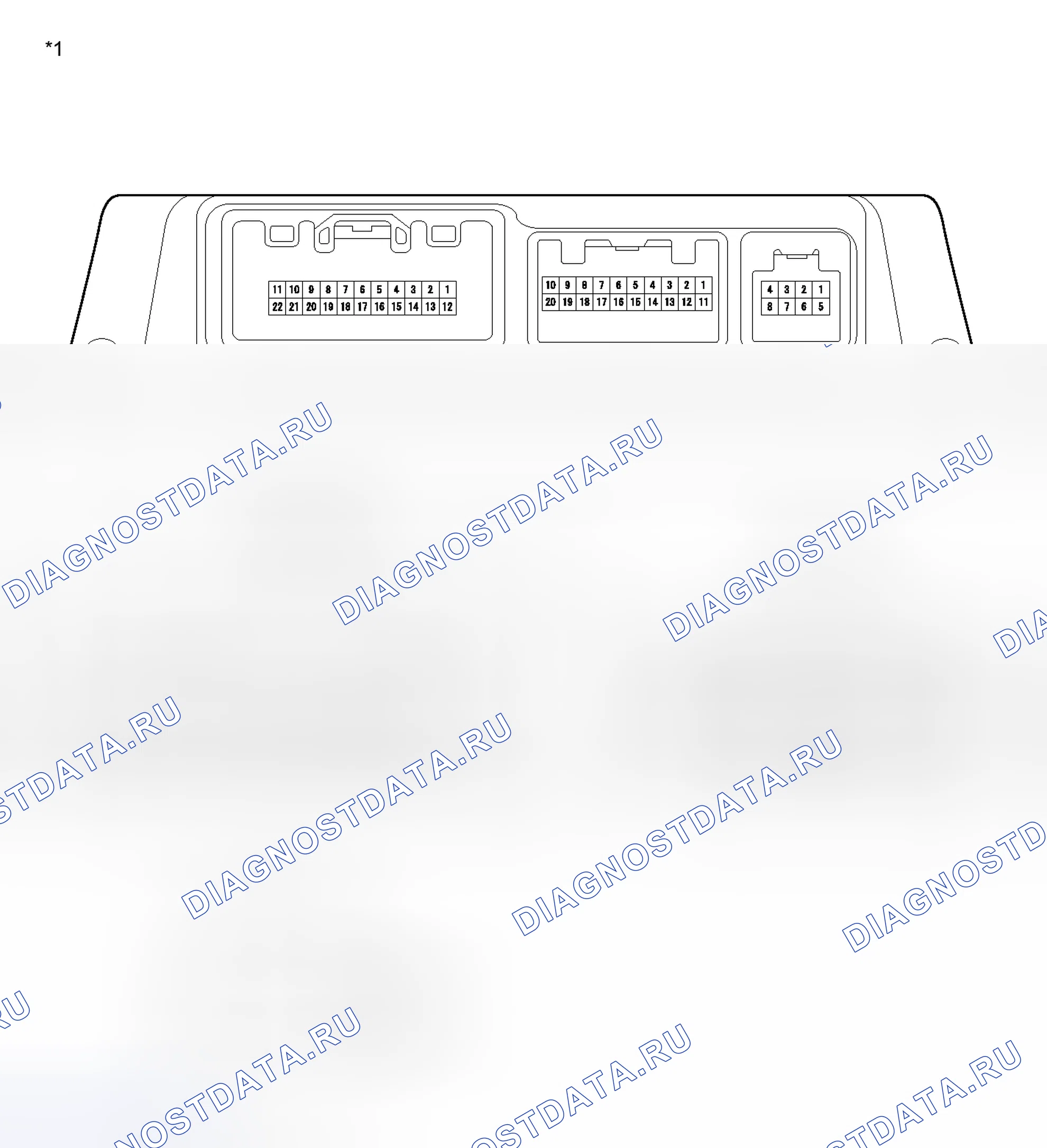 Рис. 594: КЛЕММЫ ЭБУ. Honda Accord V