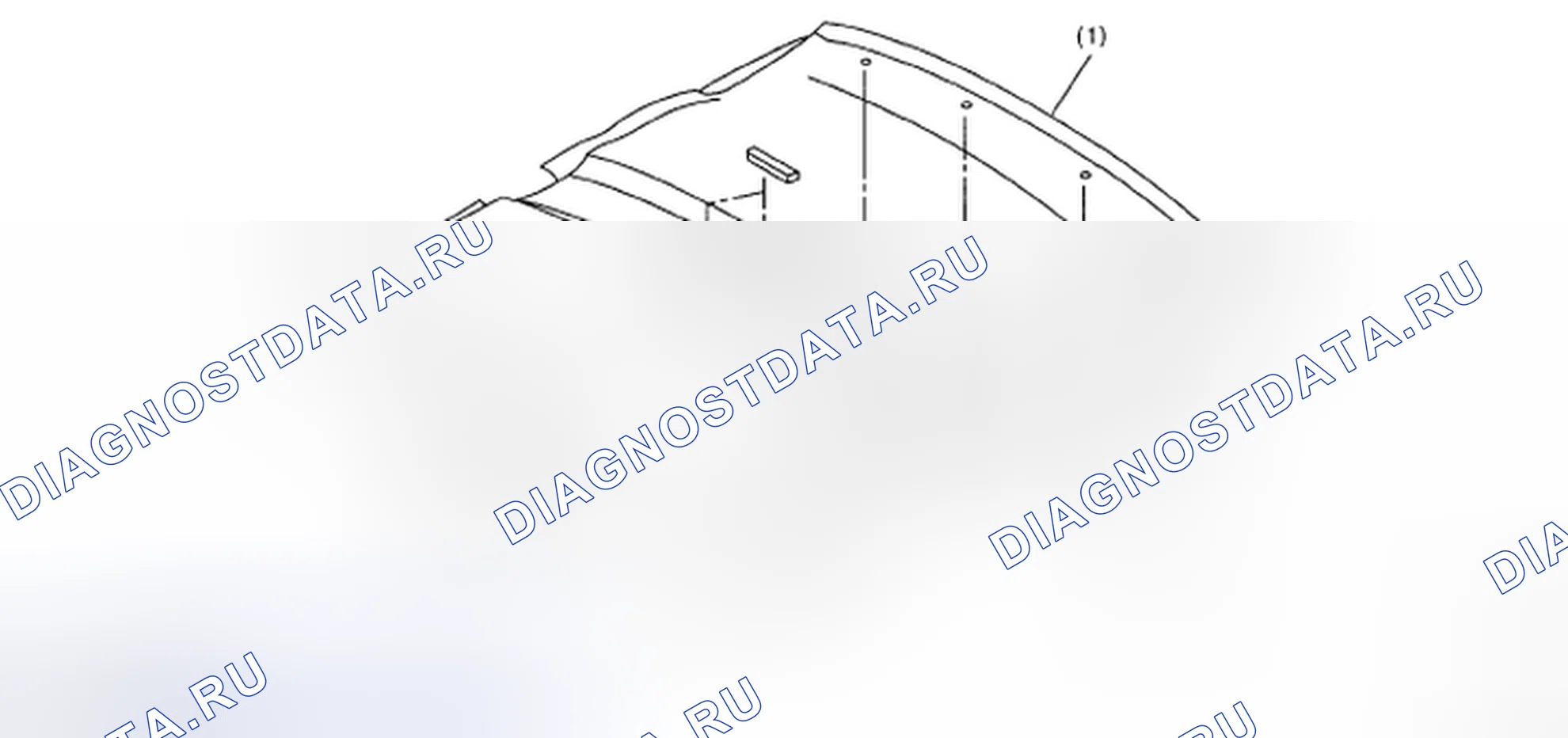 Рис. 34: Покомпонентный вид отделки крыши (модель Sedan). Subaru Impreza WRX STI GD рестайлинг 2