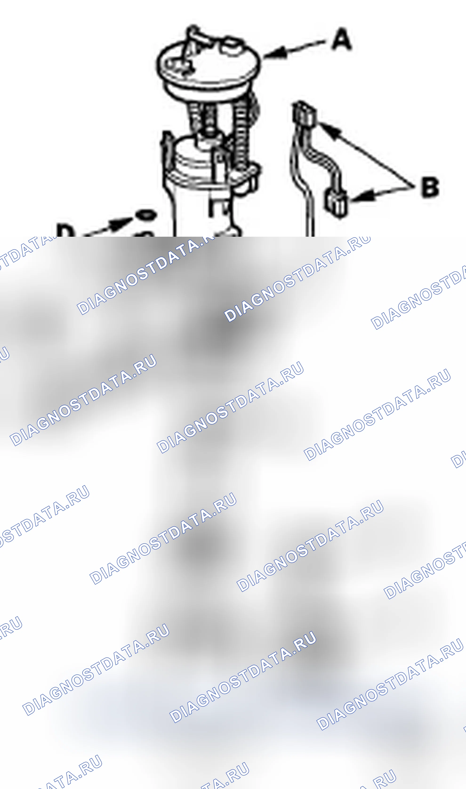 Рис. 43: Замена топливного фильтра. Acura TSX I
