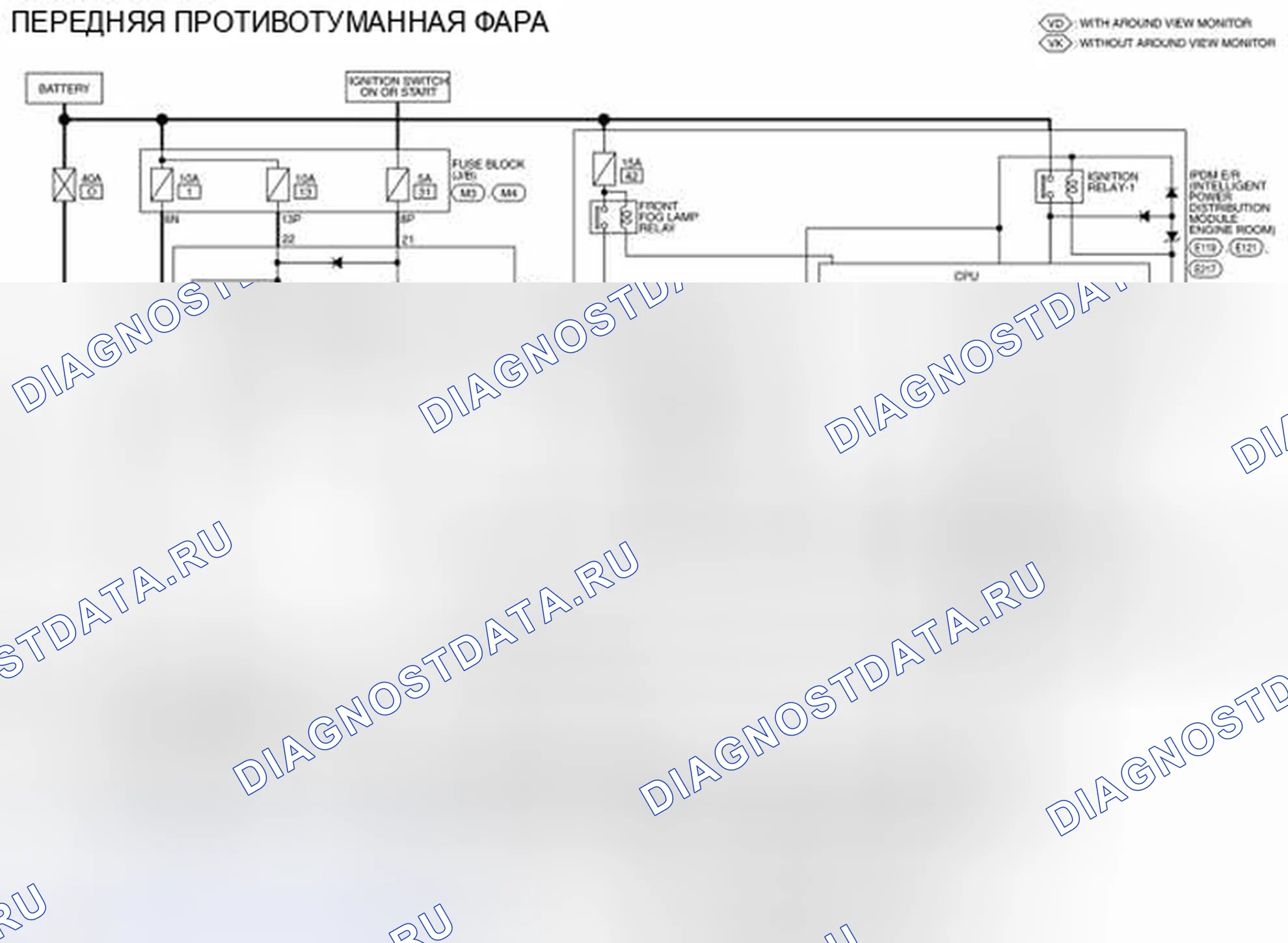 Рис. 53: электросхема. Nissan Pathfinder IV рестайлинг
