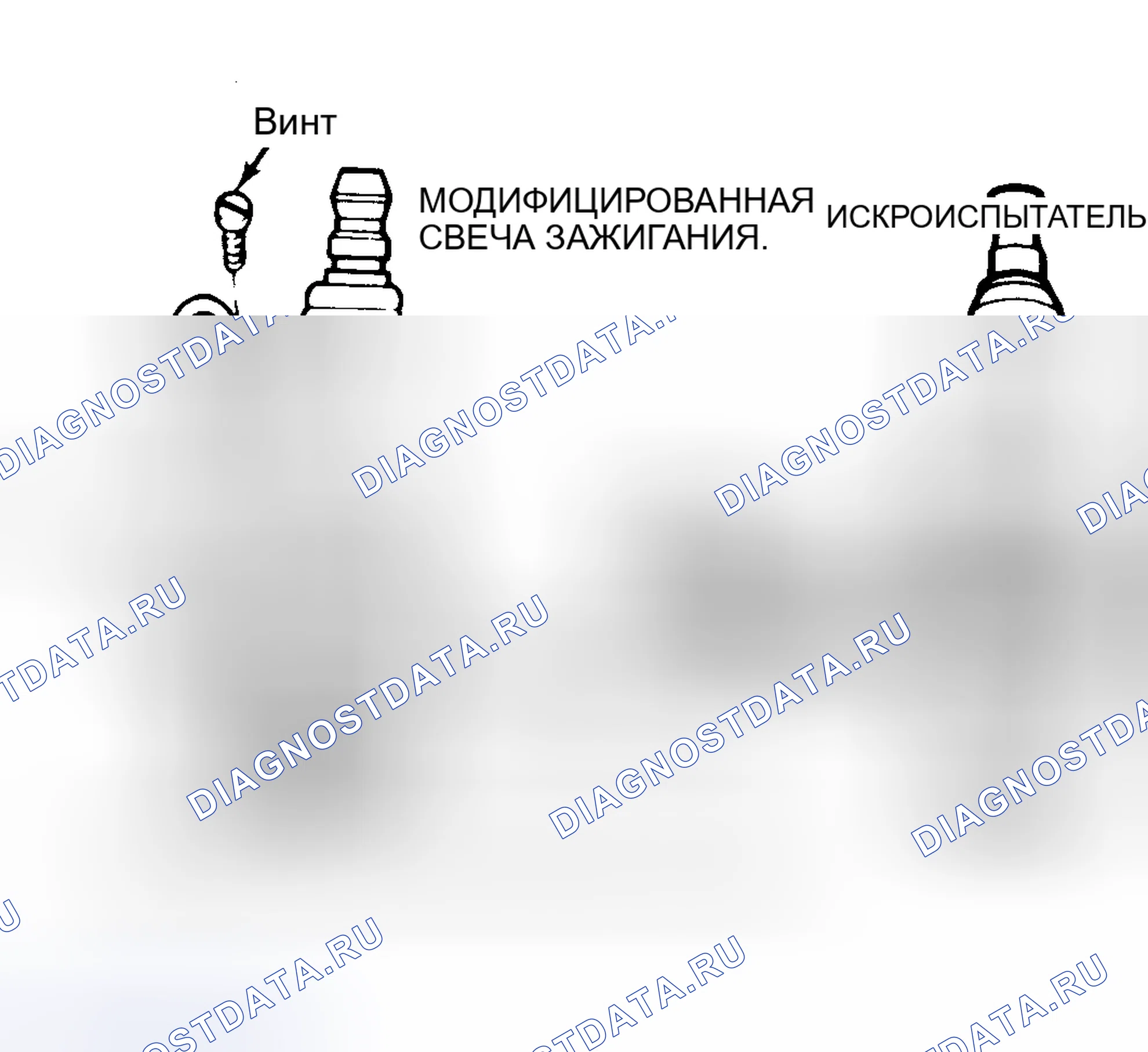 Рис. 5: Модифицированная свеча зажигания и искровой тестер Свеча зажигания модифицирована путем отсечения боковой клеммы и установки пружинного зажима.. Lincoln Continental VII