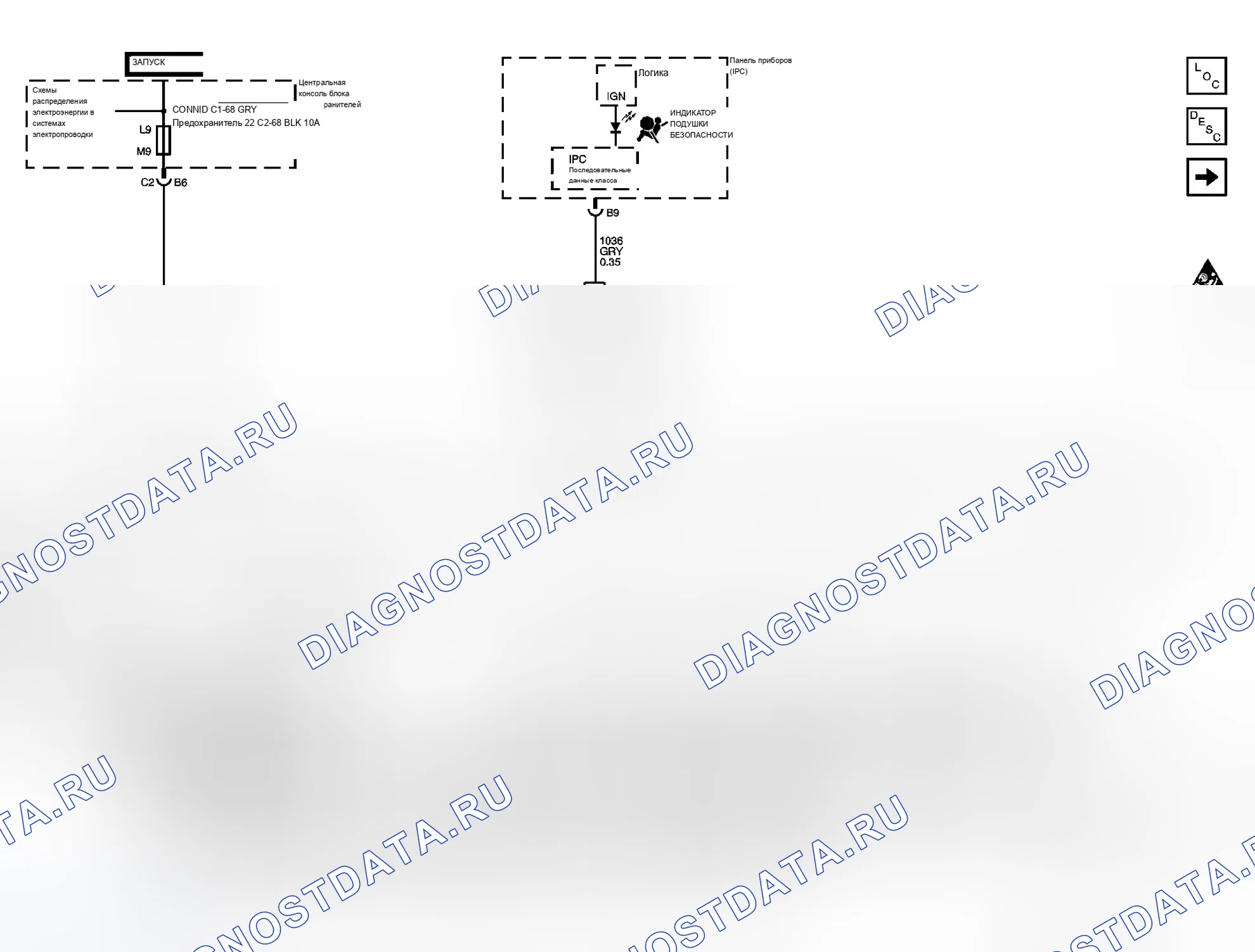 Рис. 2: Схема SIR. Buick Rendezvous I