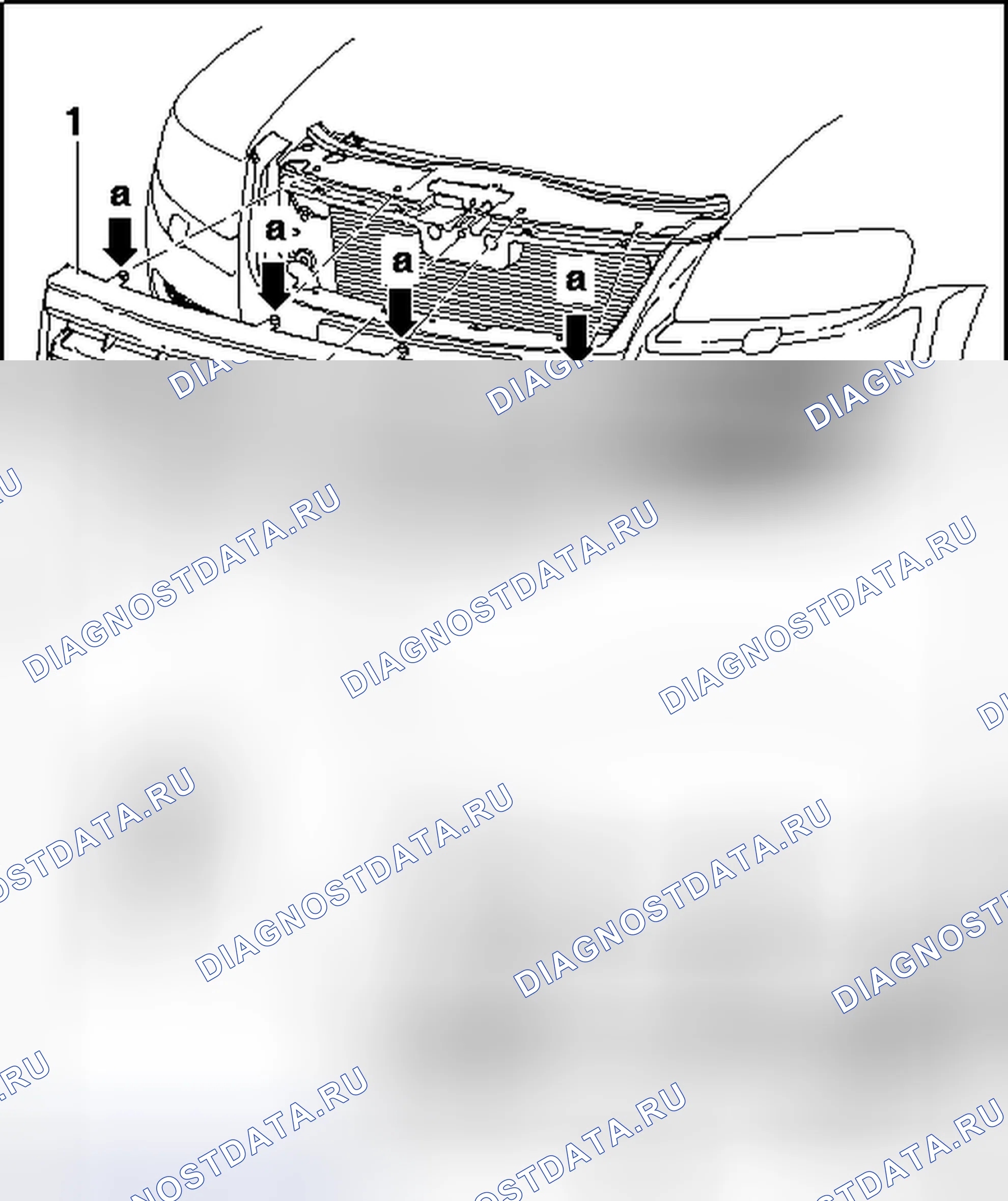 Рис. 51: РЕШЕТКА РАДИАТОРА, ПО 10.2006. Volkswagen Touareg I