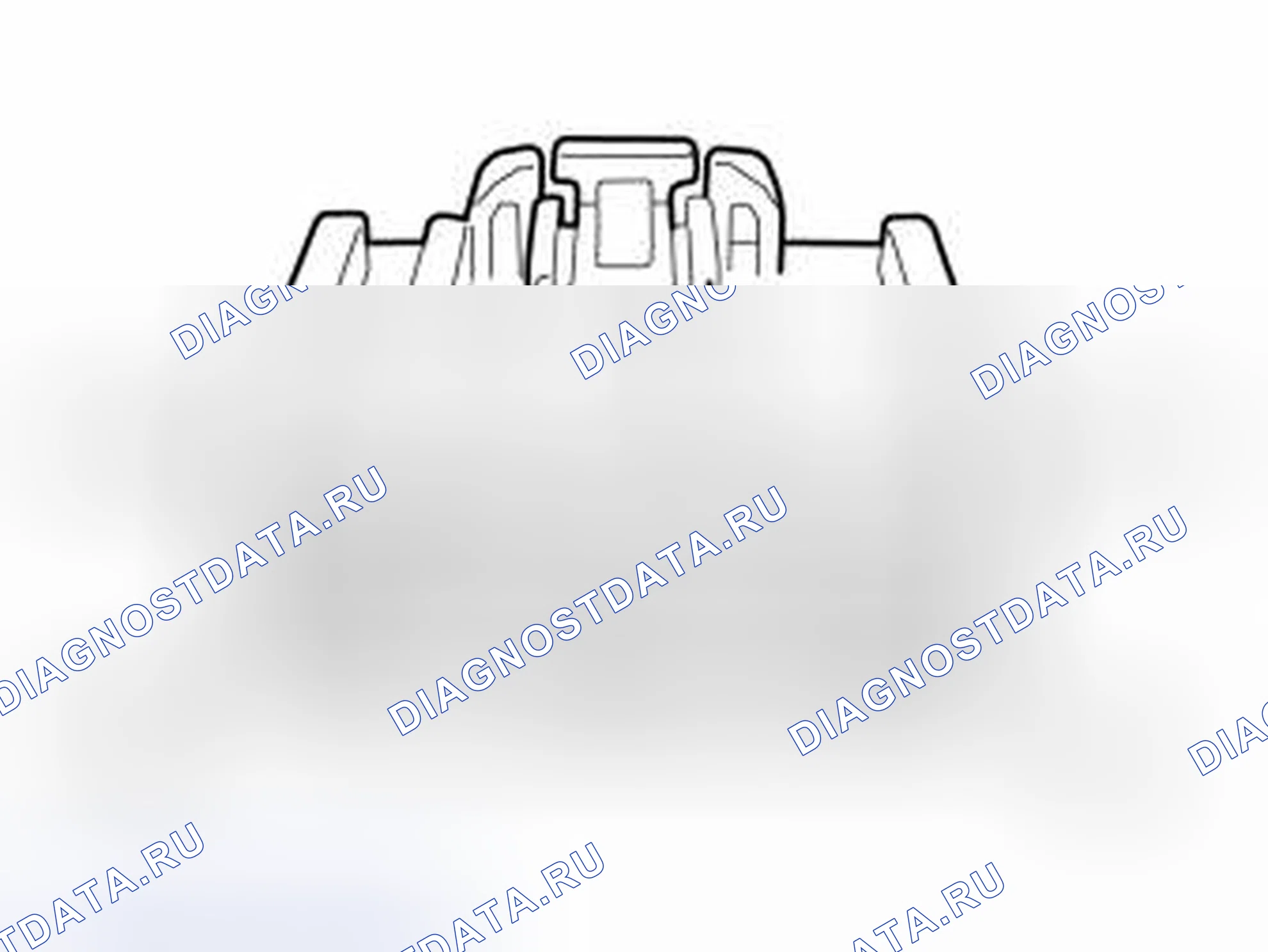 Рис. 28: Описание положения соединителей для алколока. Volvo S60 I