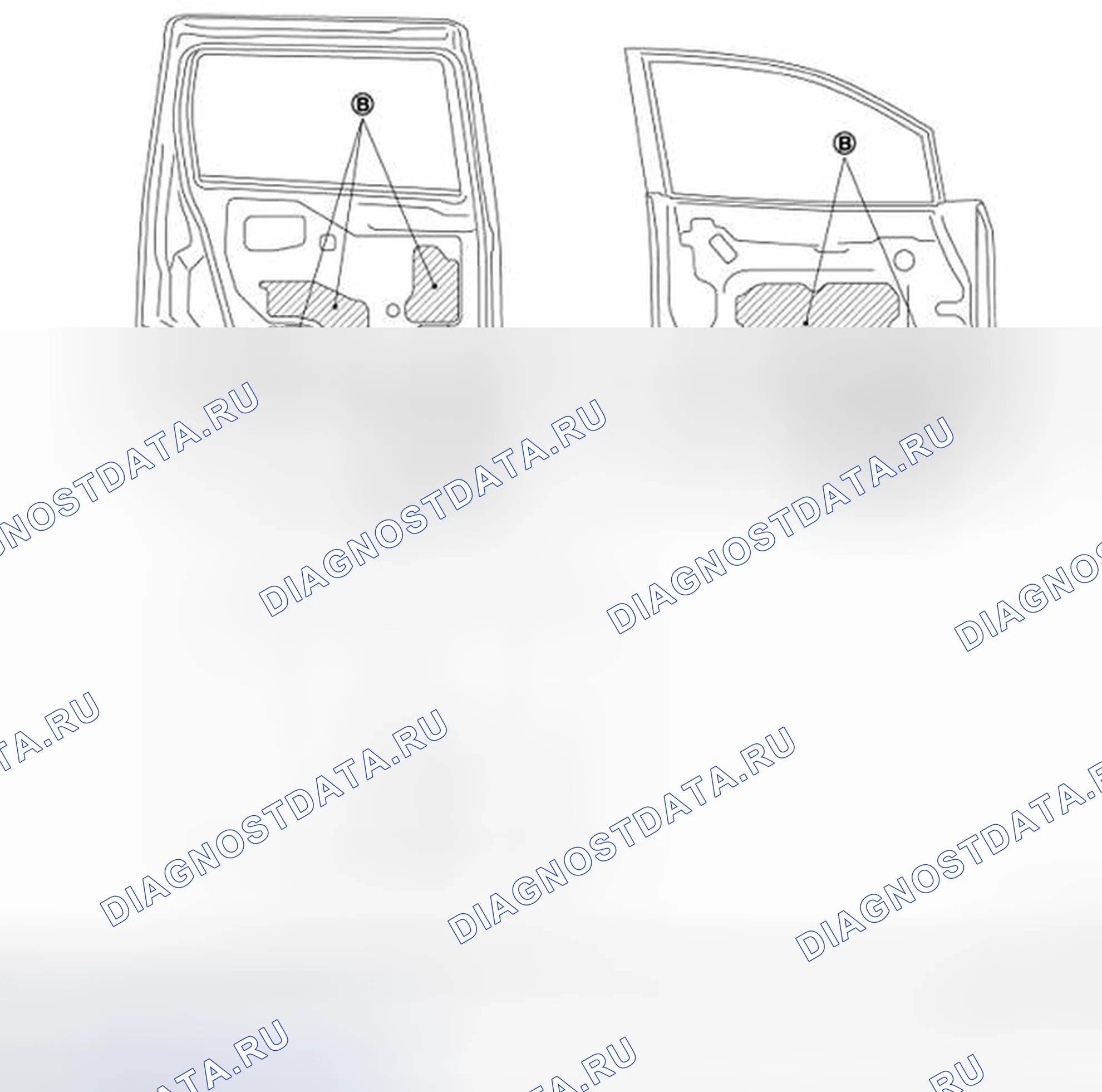 Рис. 238: ДВЕРЬ. Nissan Quest IV