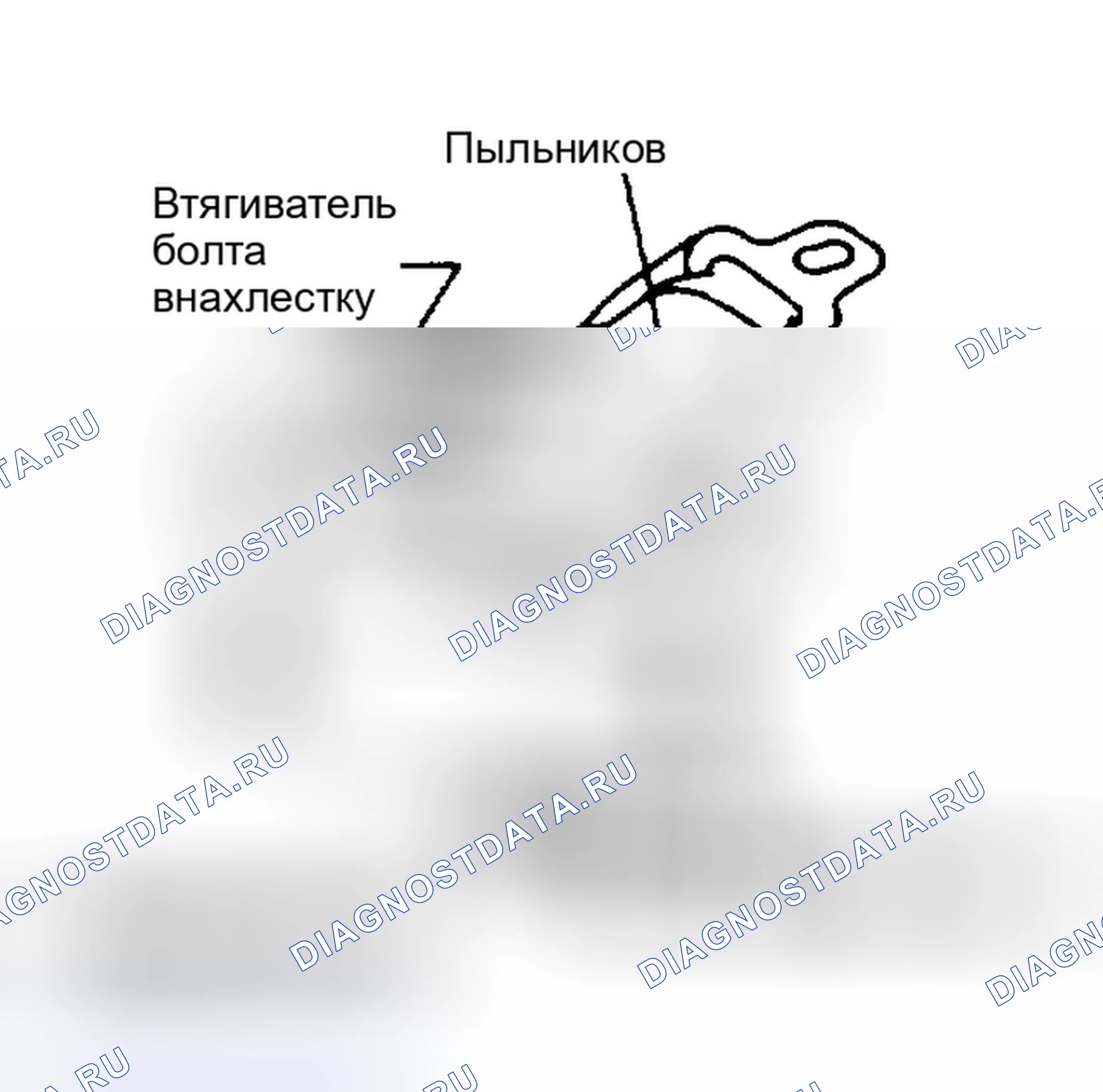 Рис. 5: Втягиватель поясного ремня и пыльников. Nissan Maxima J30