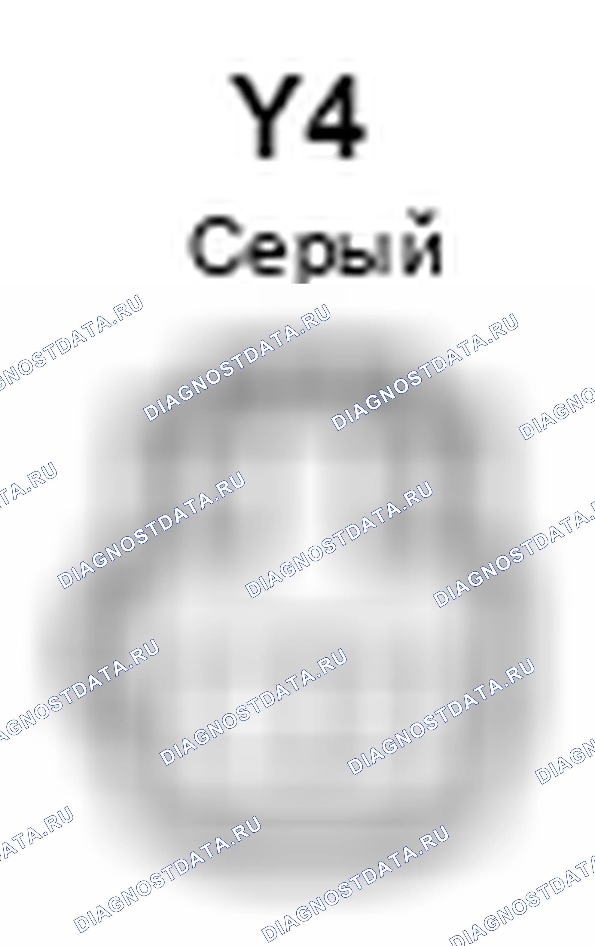 Рис. 913: Вид с торца двигателя переднего силового сиденья с поясничной опорой, правый разъем (Y4). Lexus ES XV60