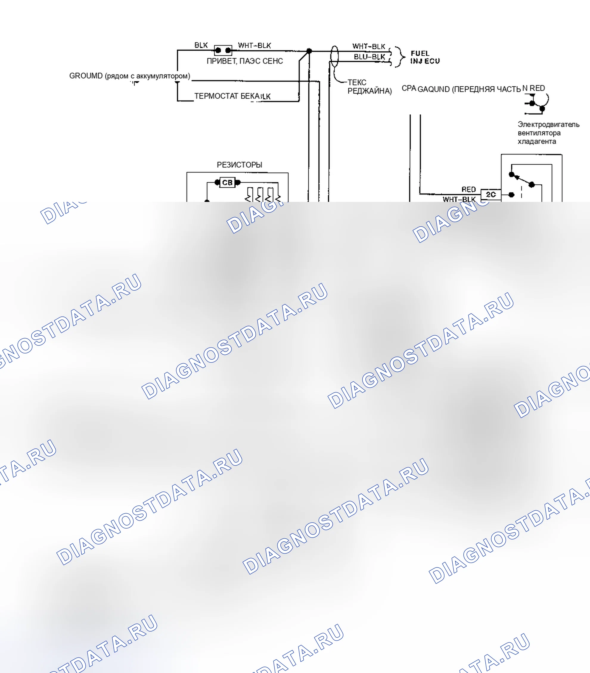 Рис. 3: Схема подключения системы A / C-отопитель (MCC). Volvo 940 I