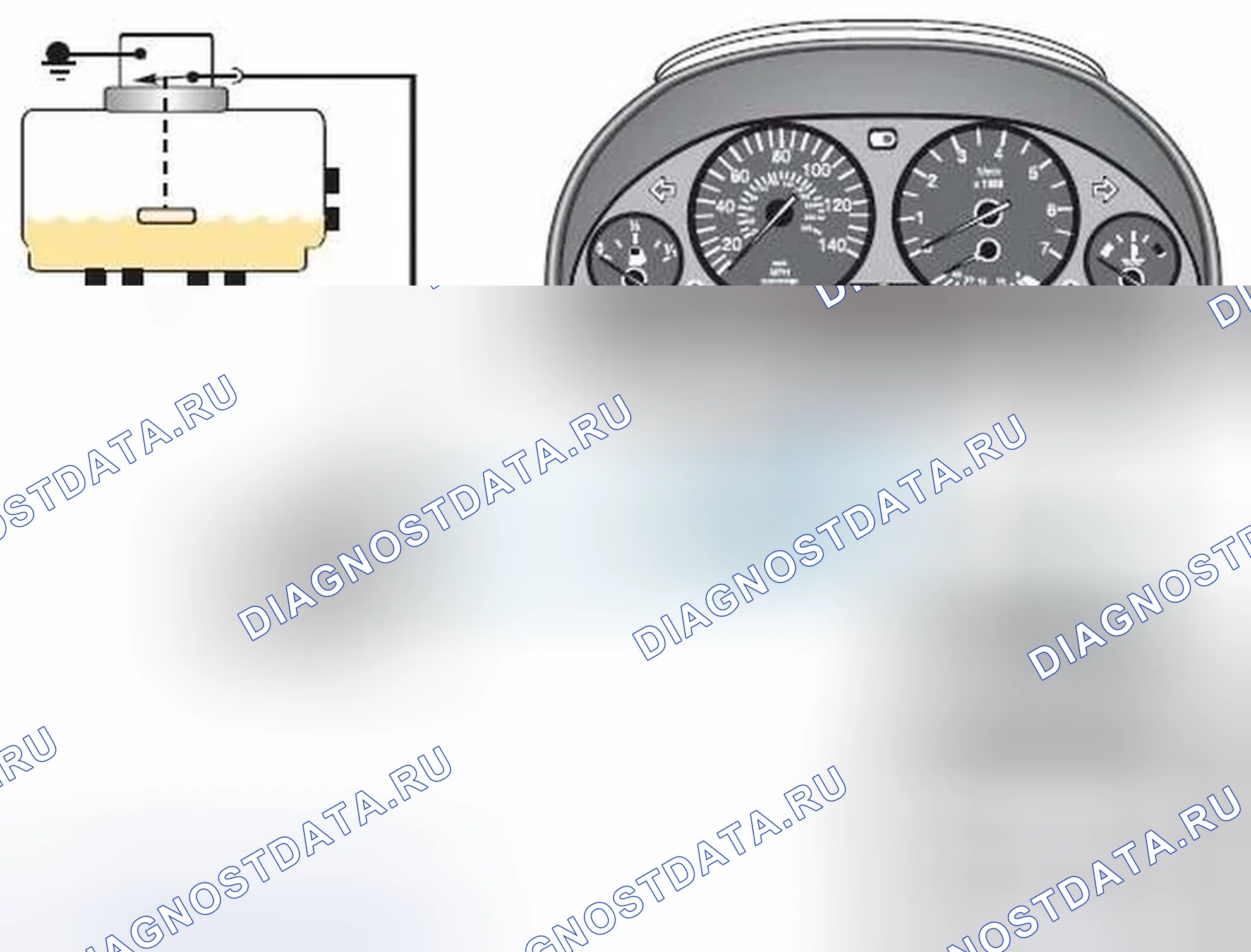 Рис. 53: Сигнализатор уровня тормозной жидкости. BMW X5 E53