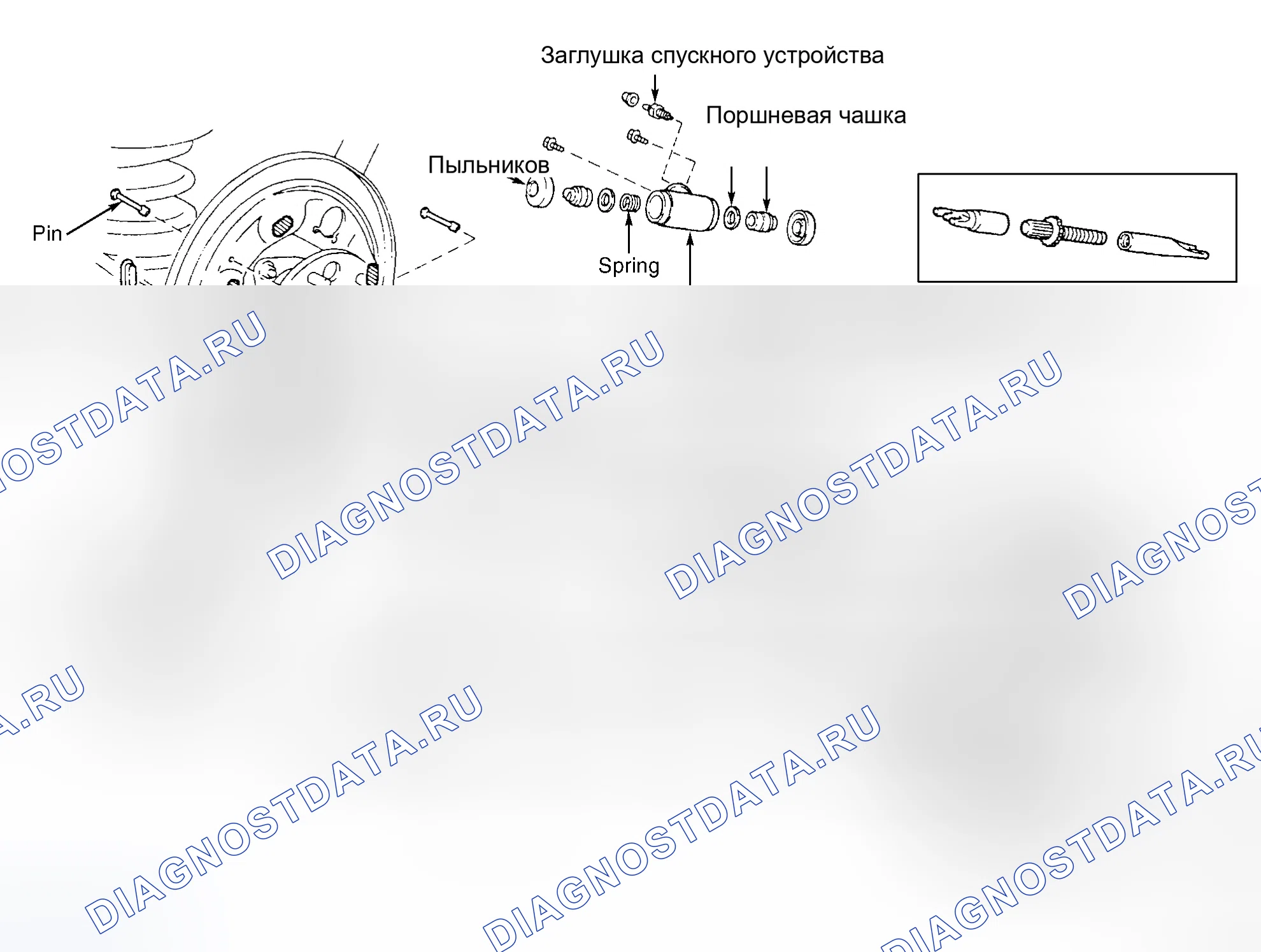 Рис. 8: Демонтаж. Toyota RAV4 I