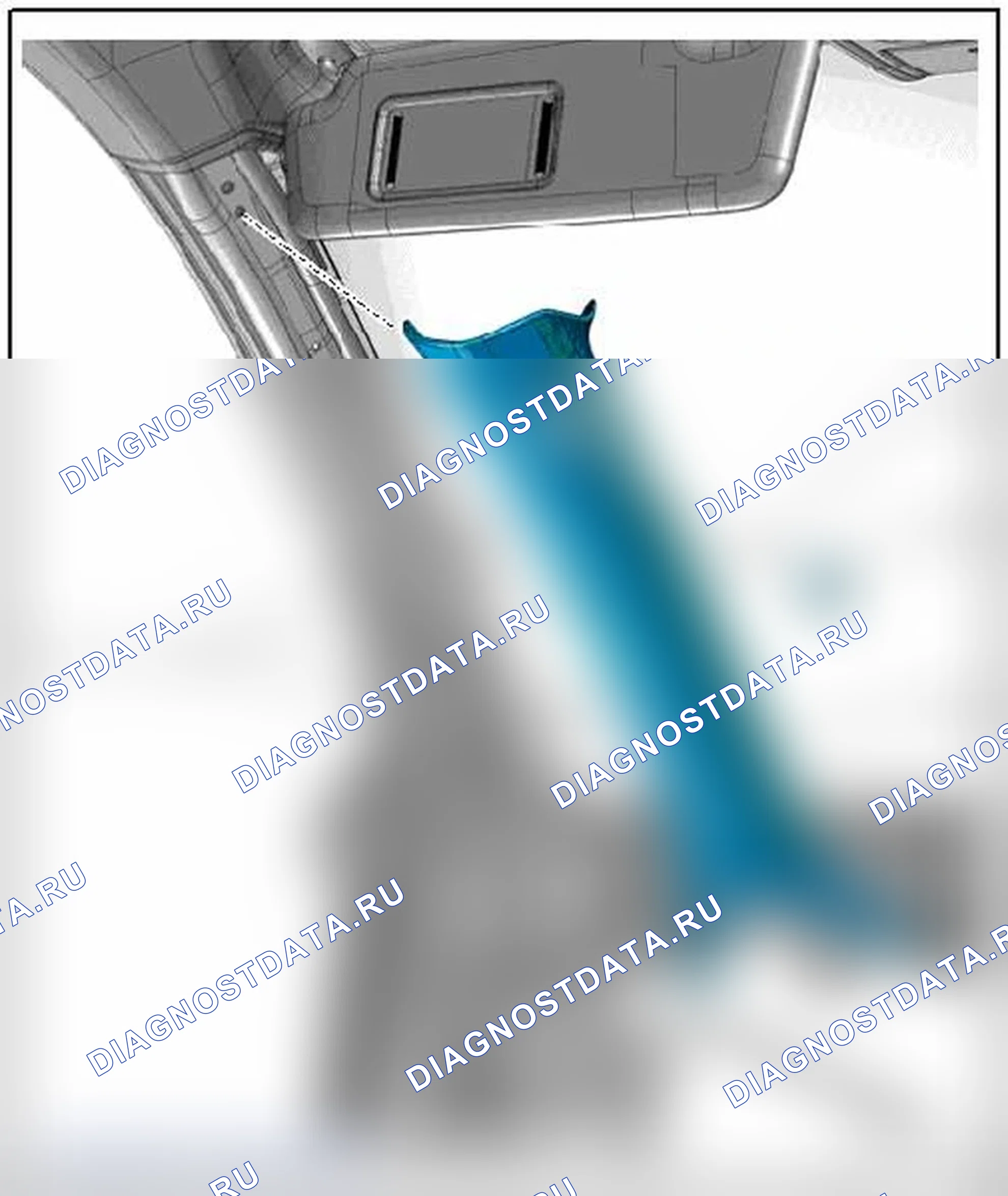 Рис. 16: стойка A верхний TRIM. Audi S4 B8 рестайлинг