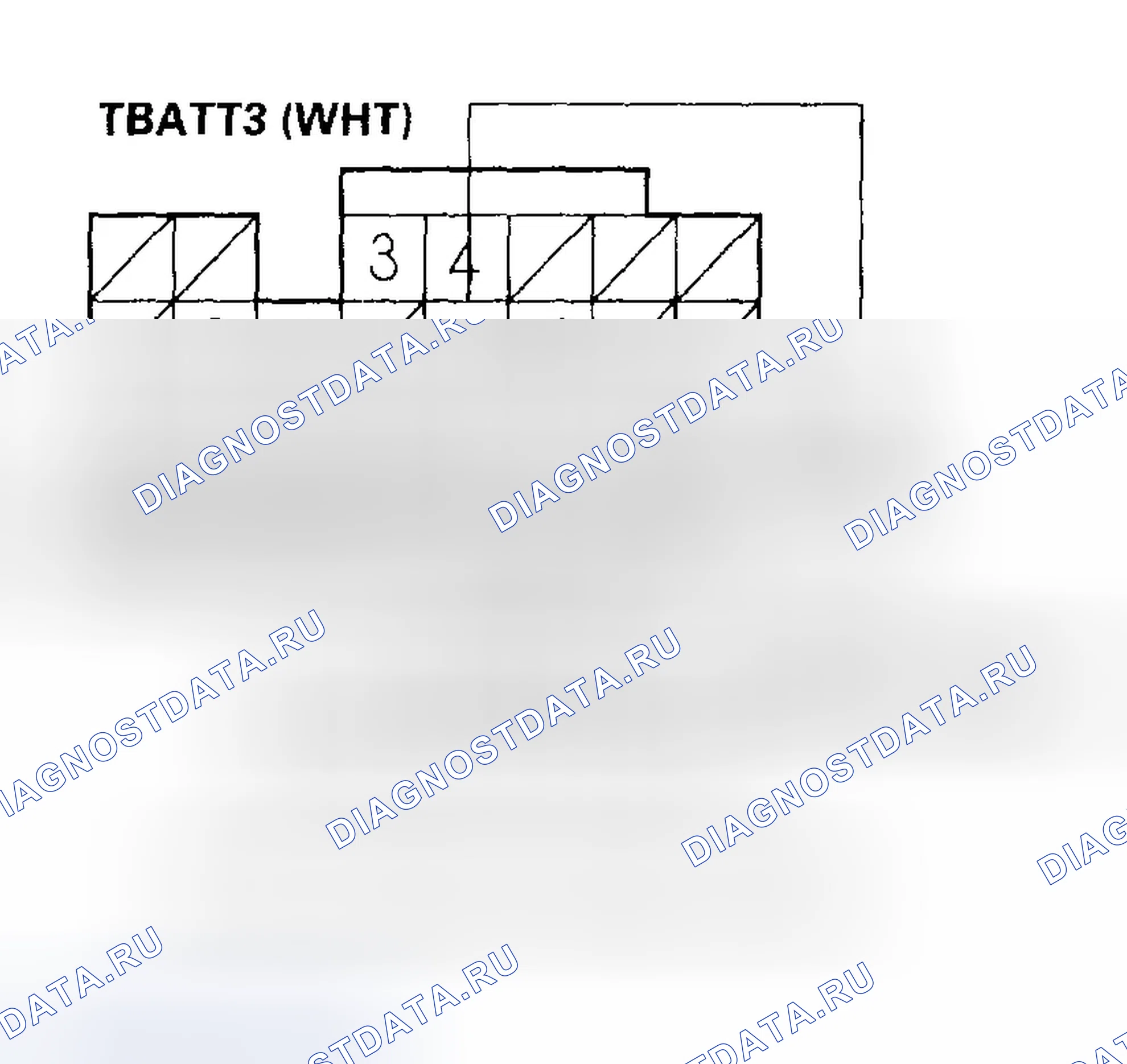 Рис. 925: расшифровка кода ошибки P1558 (54): Модуль батареи Датчик температуры 3 Сигнальная цепь высокого входа. Honda Civic VII рестайлинг